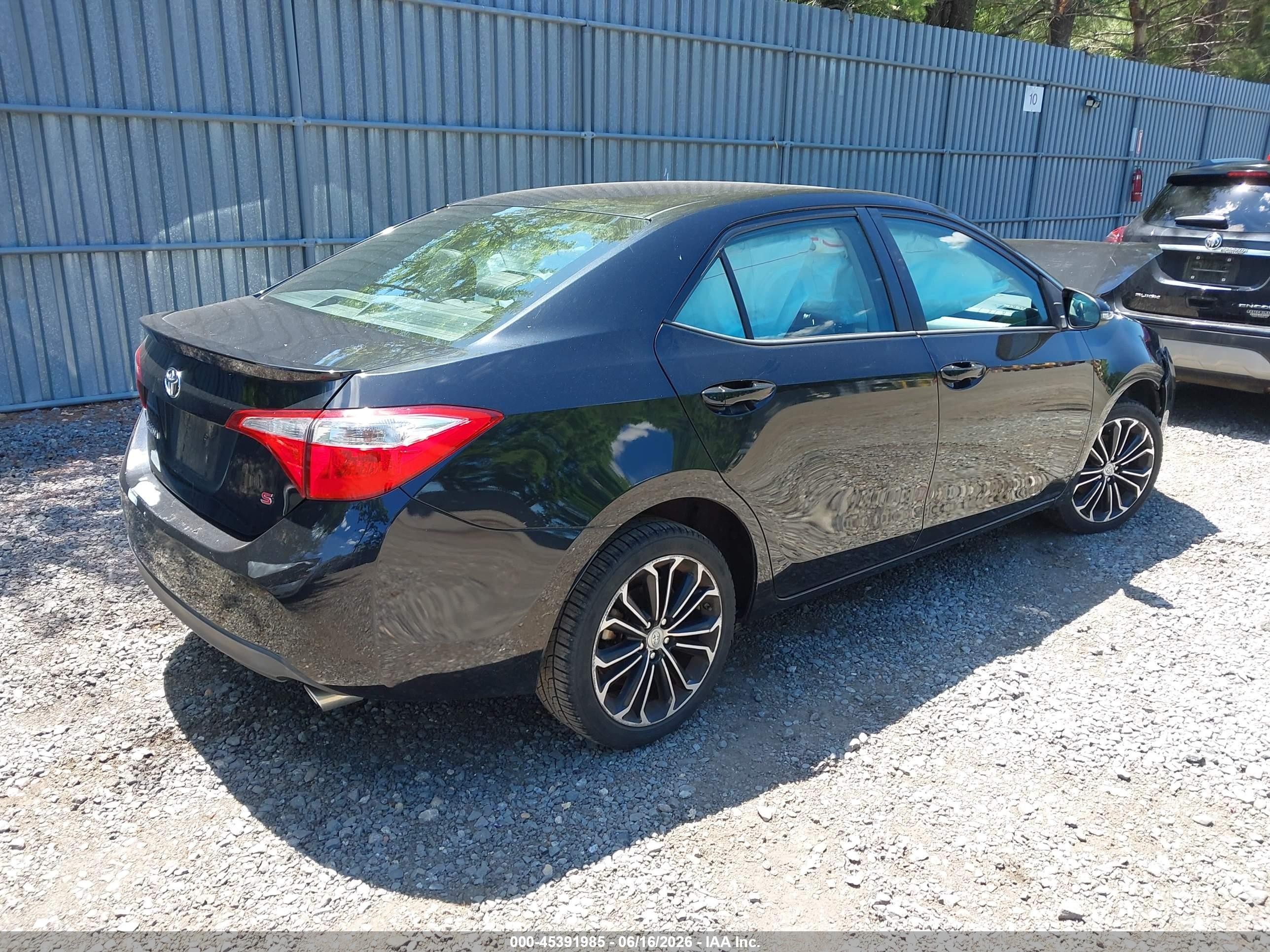 2014 Toyota Corolla S Plus Black vin: 5YFBURHE5EP086016