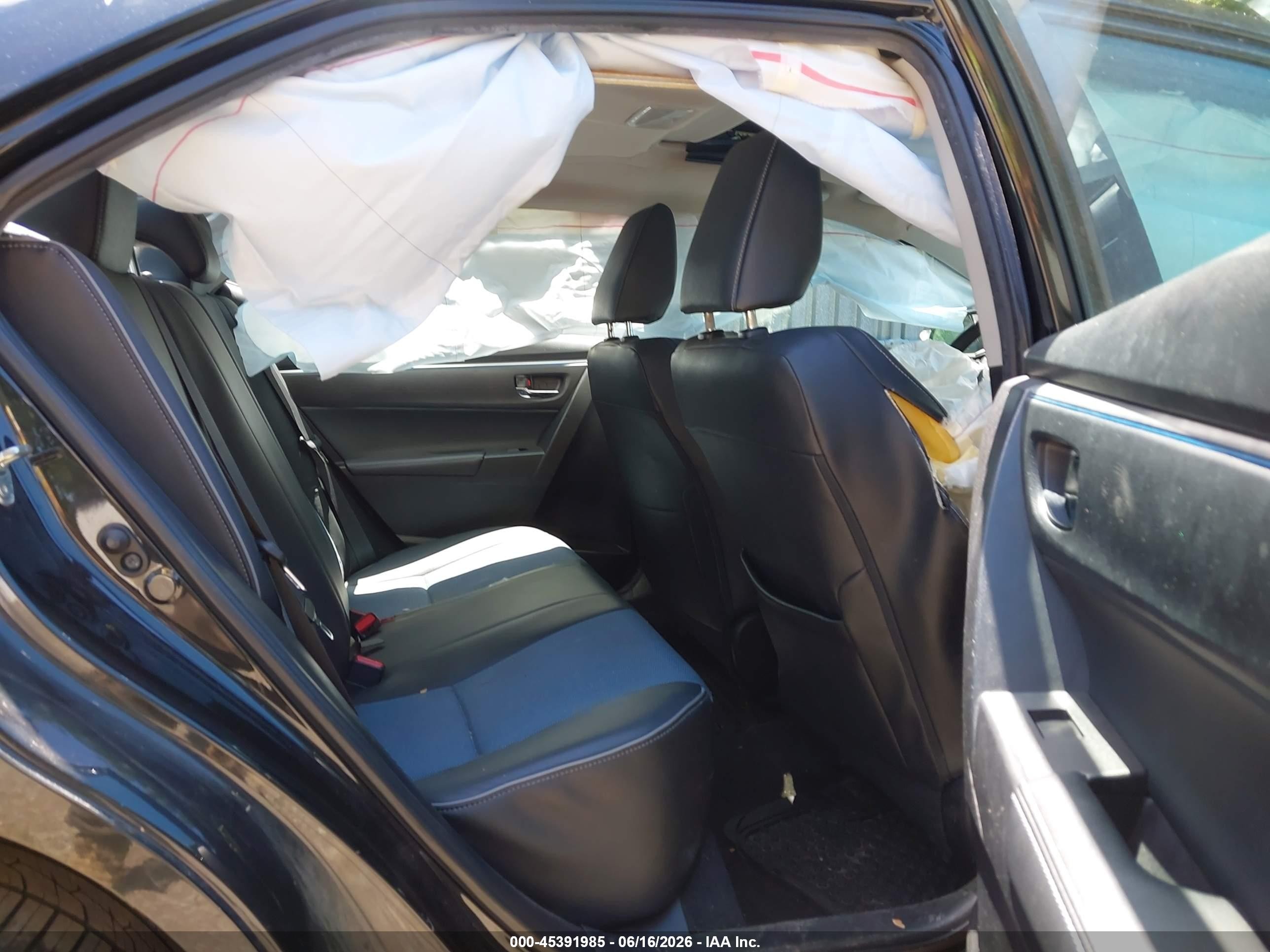 2014 Toyota Corolla S Plus Black vin: 5YFBURHE5EP086016