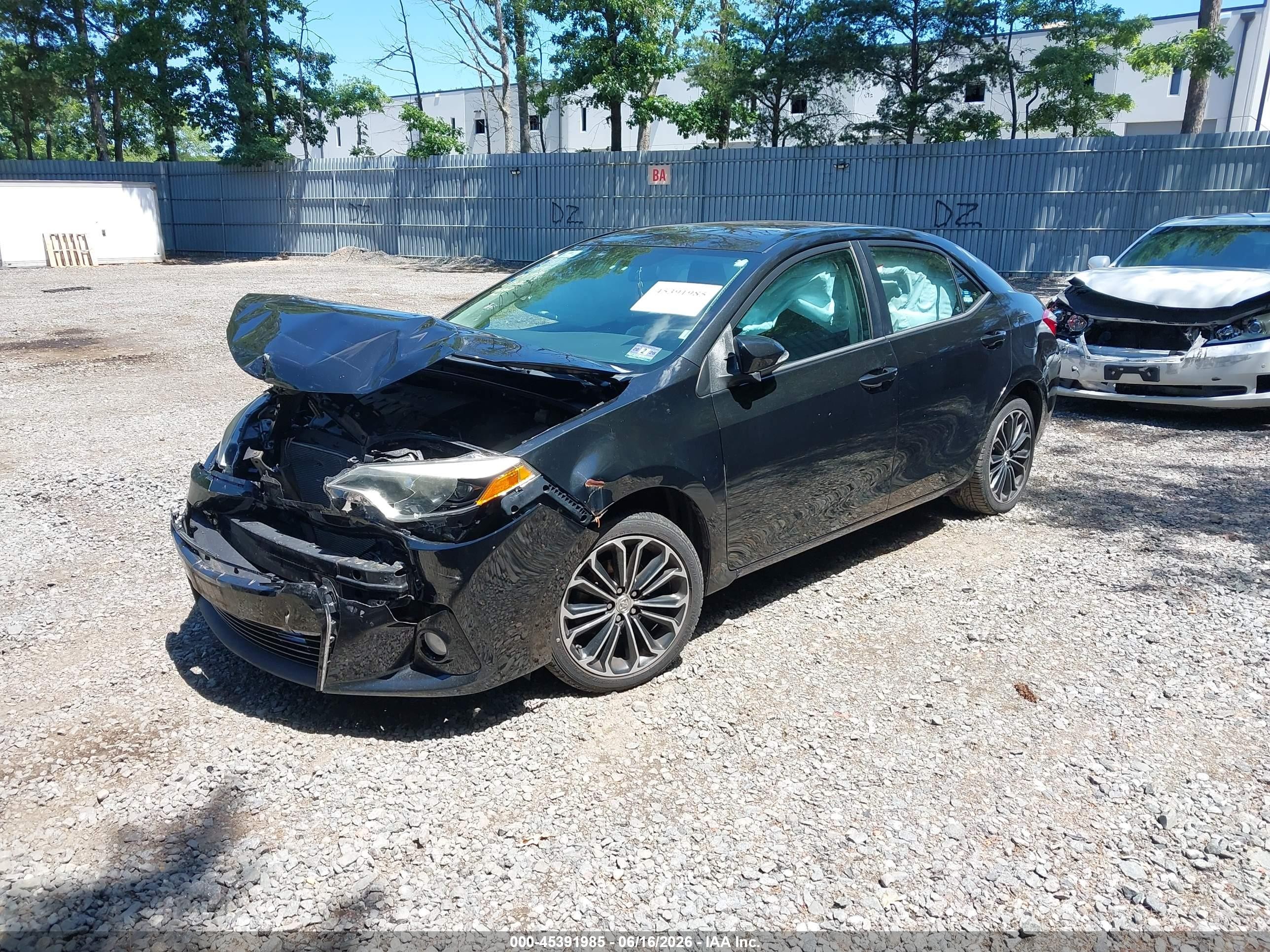 2014 Toyota Corolla S Plus Black vin: 5YFBURHE5EP086016