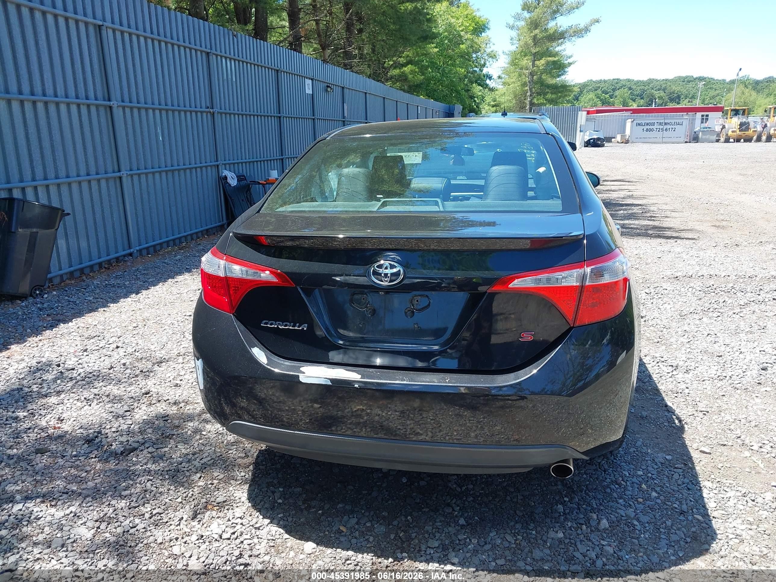 2014 Toyota Corolla S Plus Black vin: 5YFBURHE5EP086016