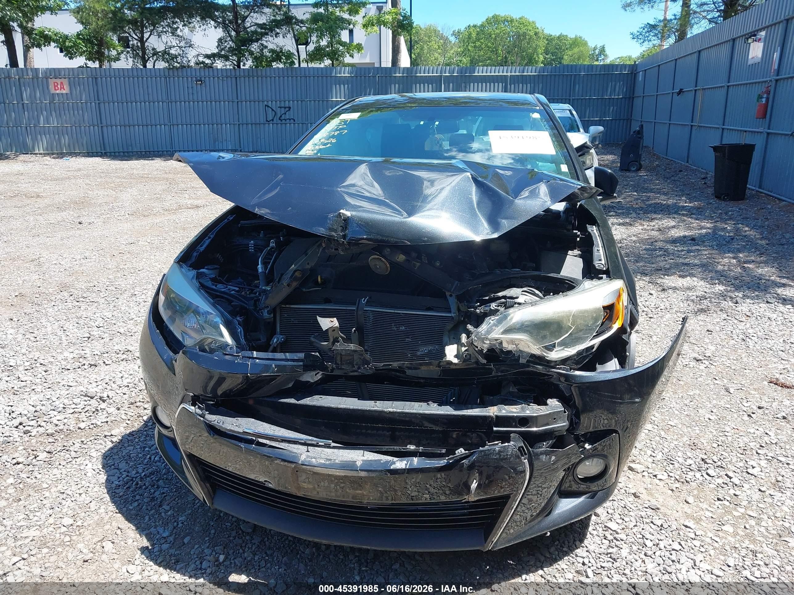 2014 Toyota Corolla S Plus Black vin: 5YFBURHE5EP086016