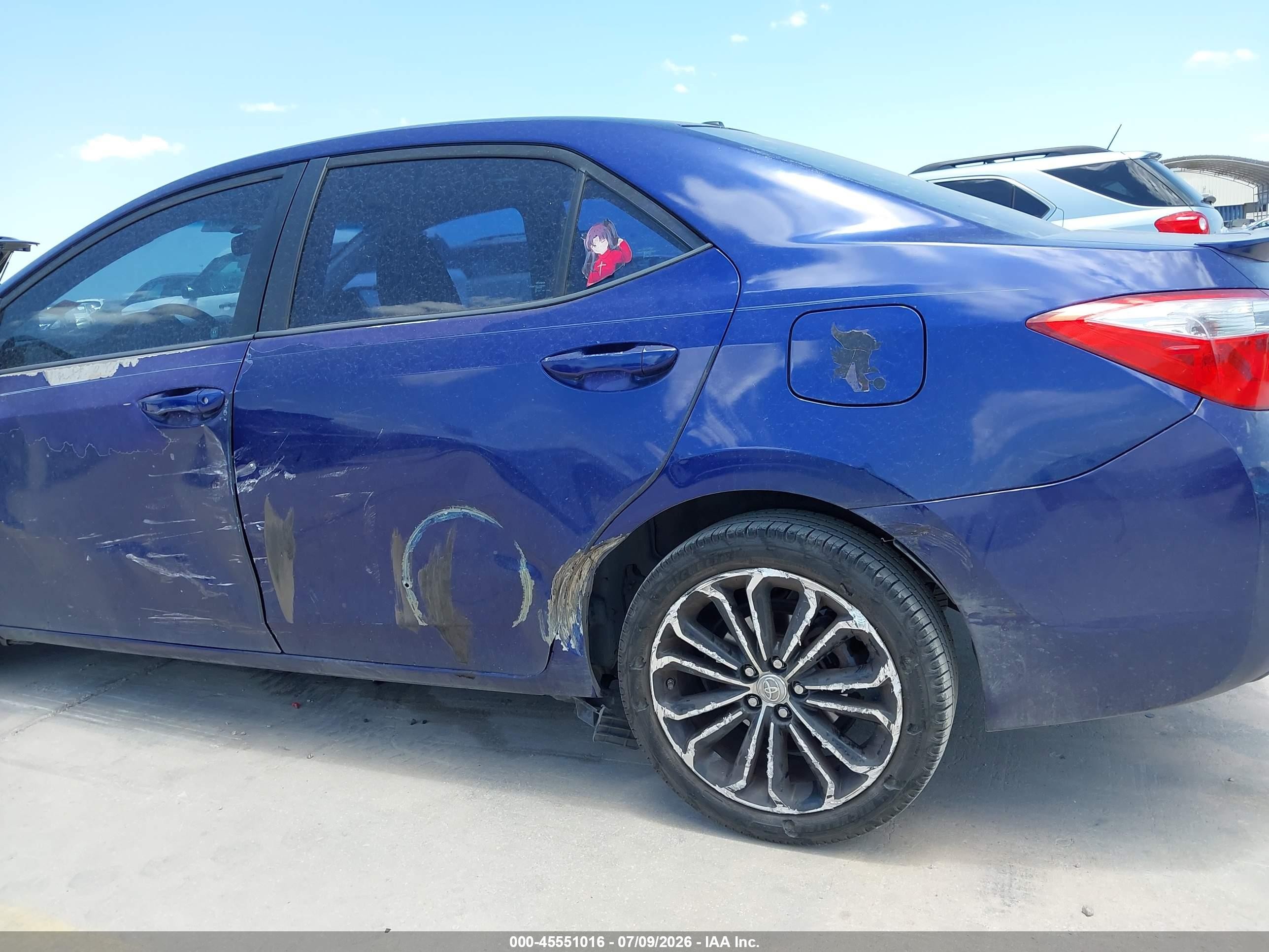 2014 Toyota Corolla S Plus Blue vin: 5YFBURHE5EP093662