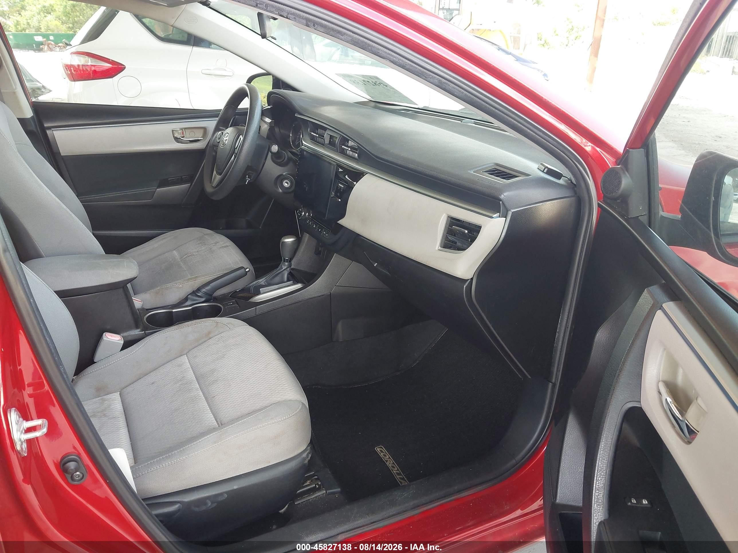 2014 Toyota Corolla Le Red vin: 5YFBURHE5EP130452