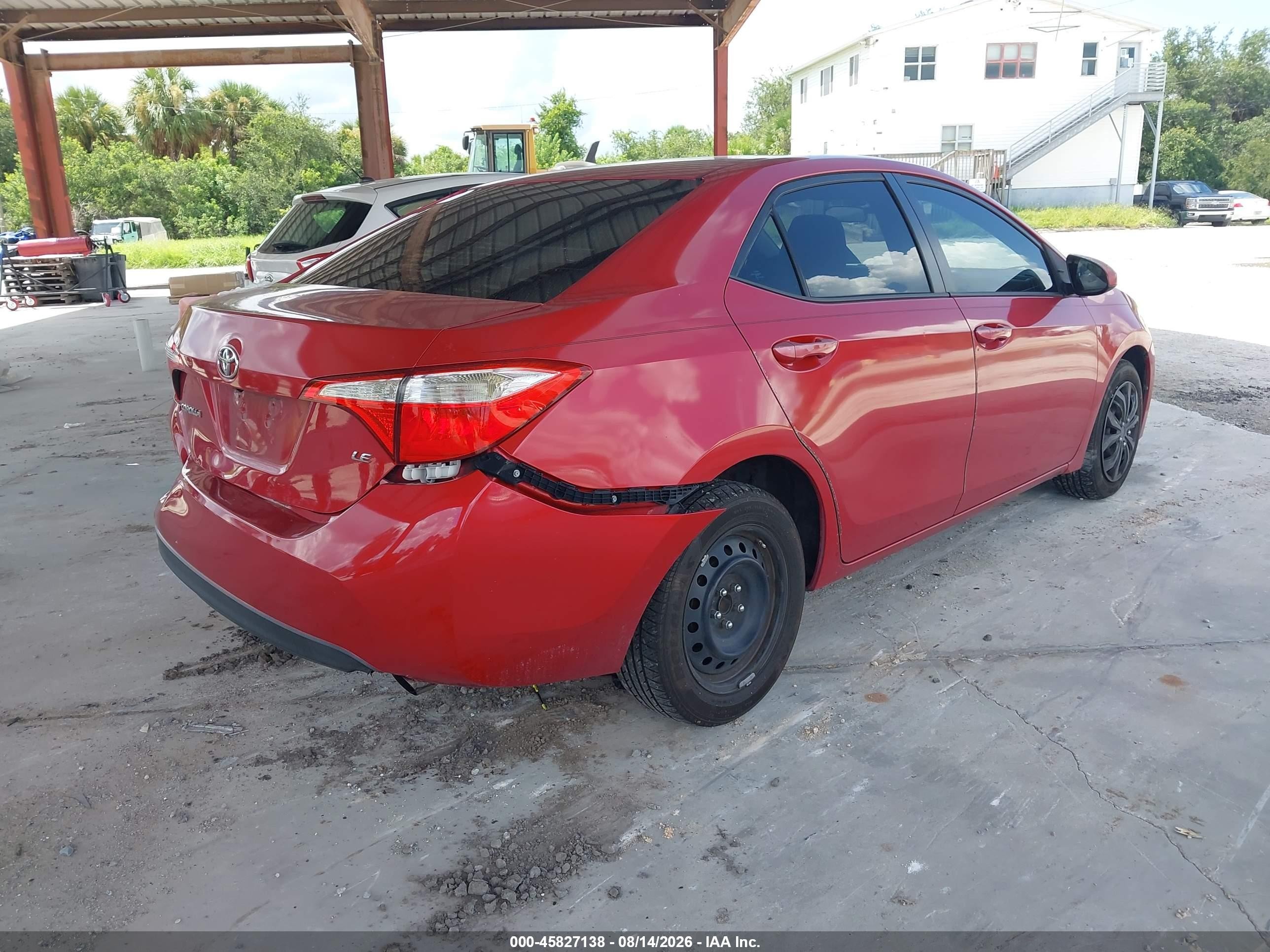 2014 Toyota Corolla Le Red vin: 5YFBURHE5EP130452