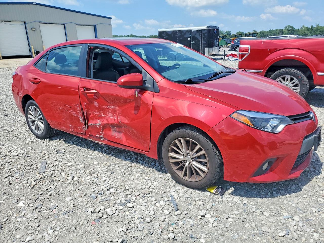 2014 Toyota Corolla Le Premium Red vin: 5YFBURHE5EP149115