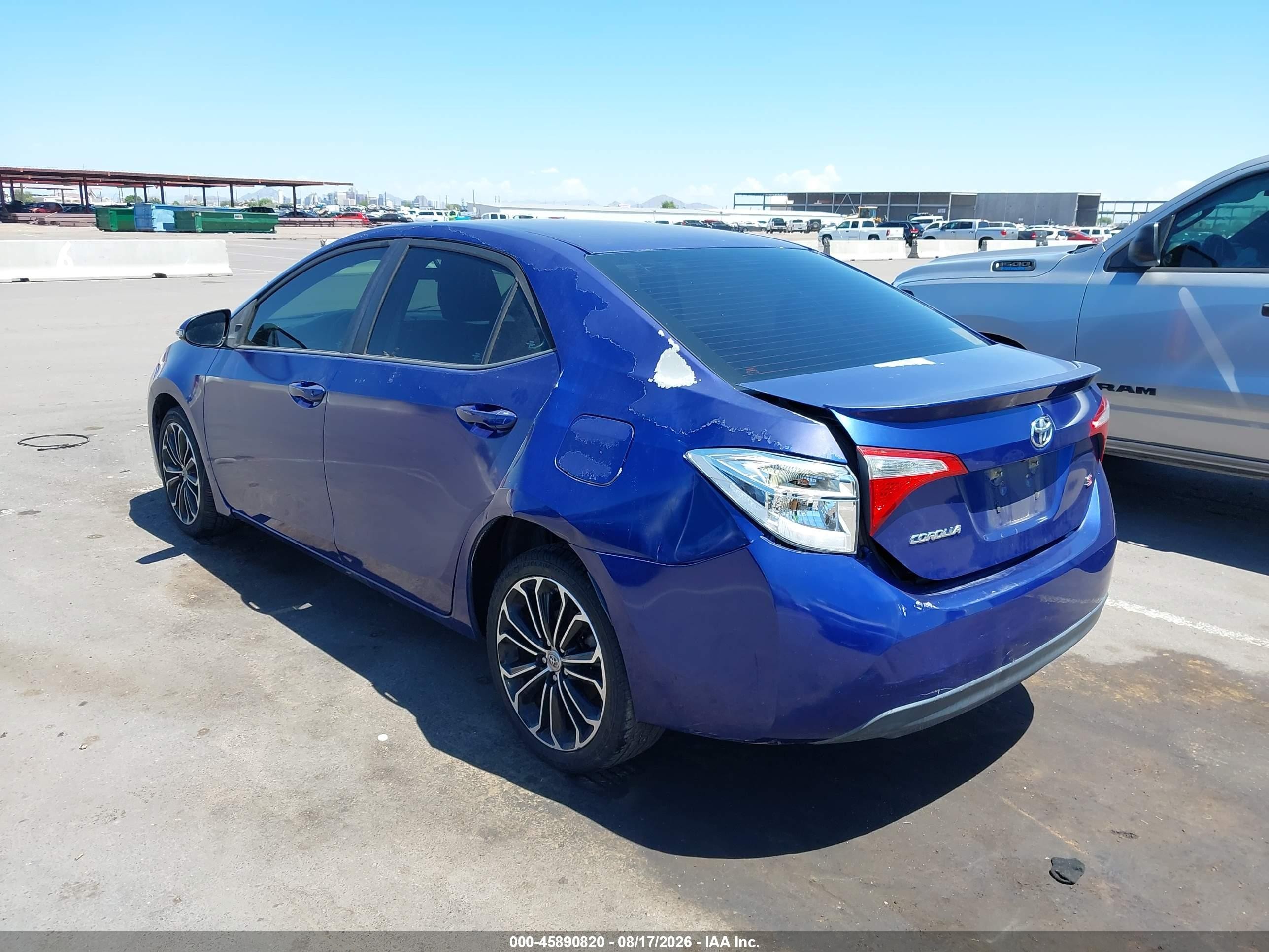 2015 Toyota Corolla S Plus Blue vin: 5YFBURHE5FP179765