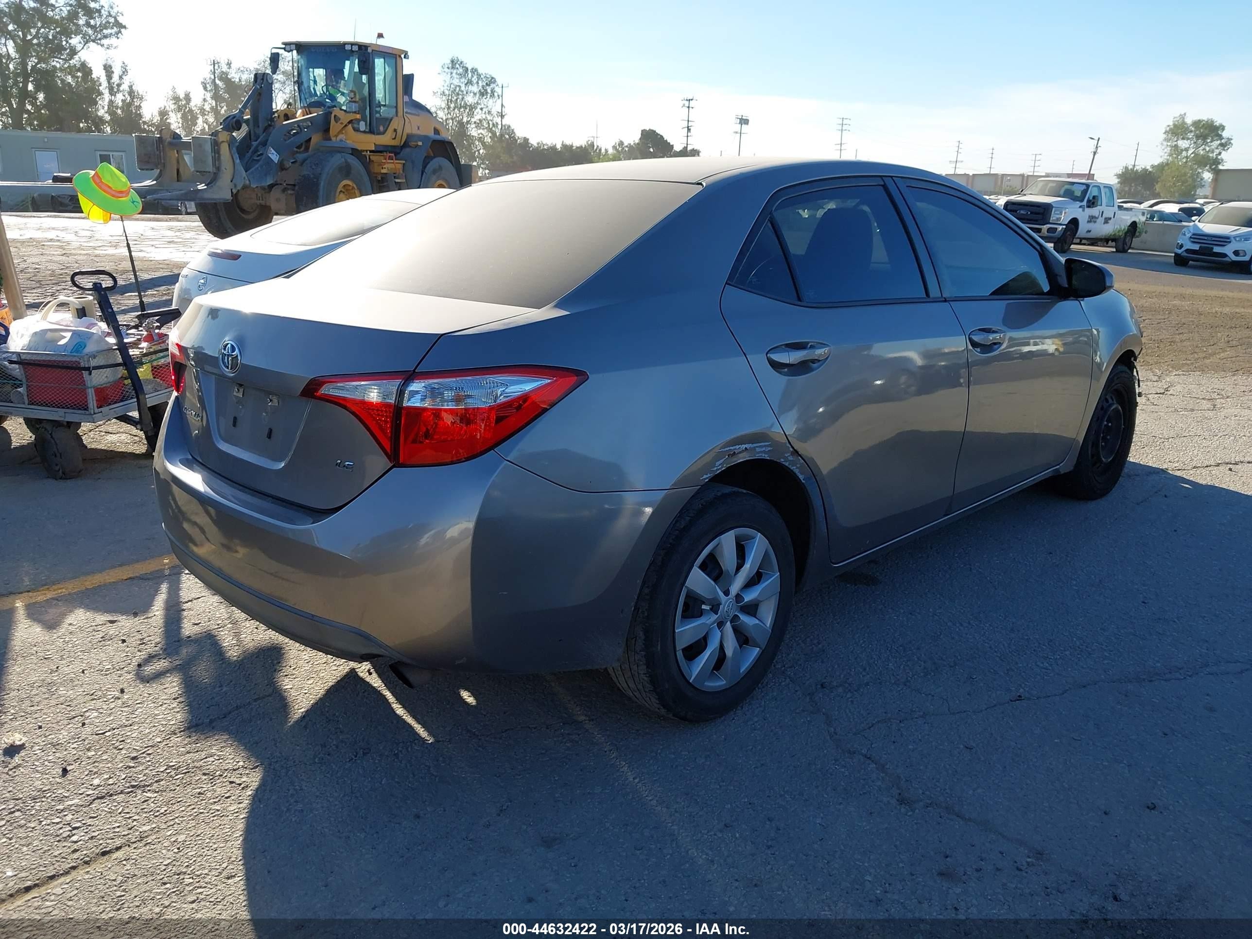 2015 Toyota Corolla Le Gray vin: 5YFBURHE5FP194508