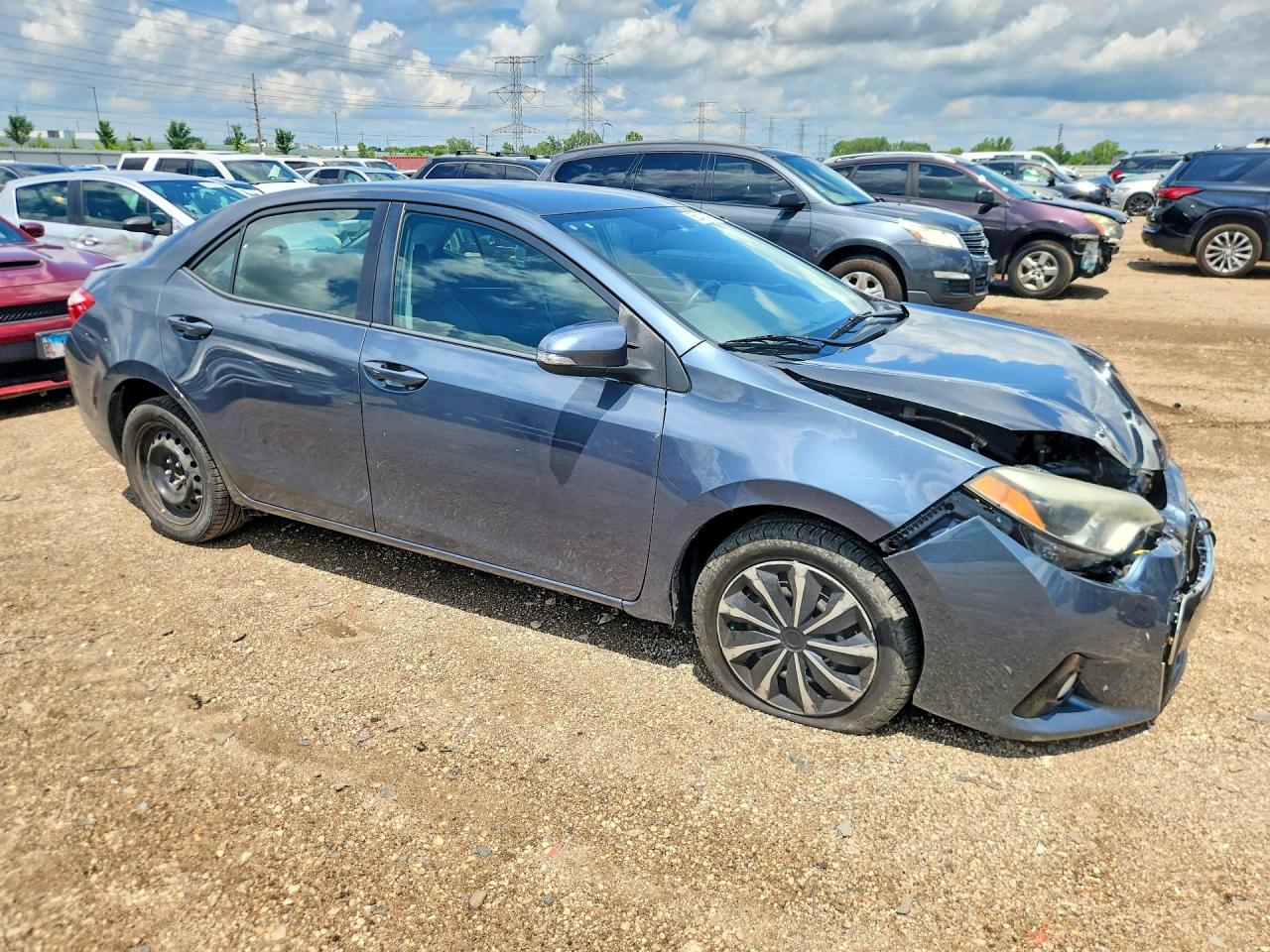 2015 Toyota Corolla S Gray vin: 5YFBURHE5FP222193
