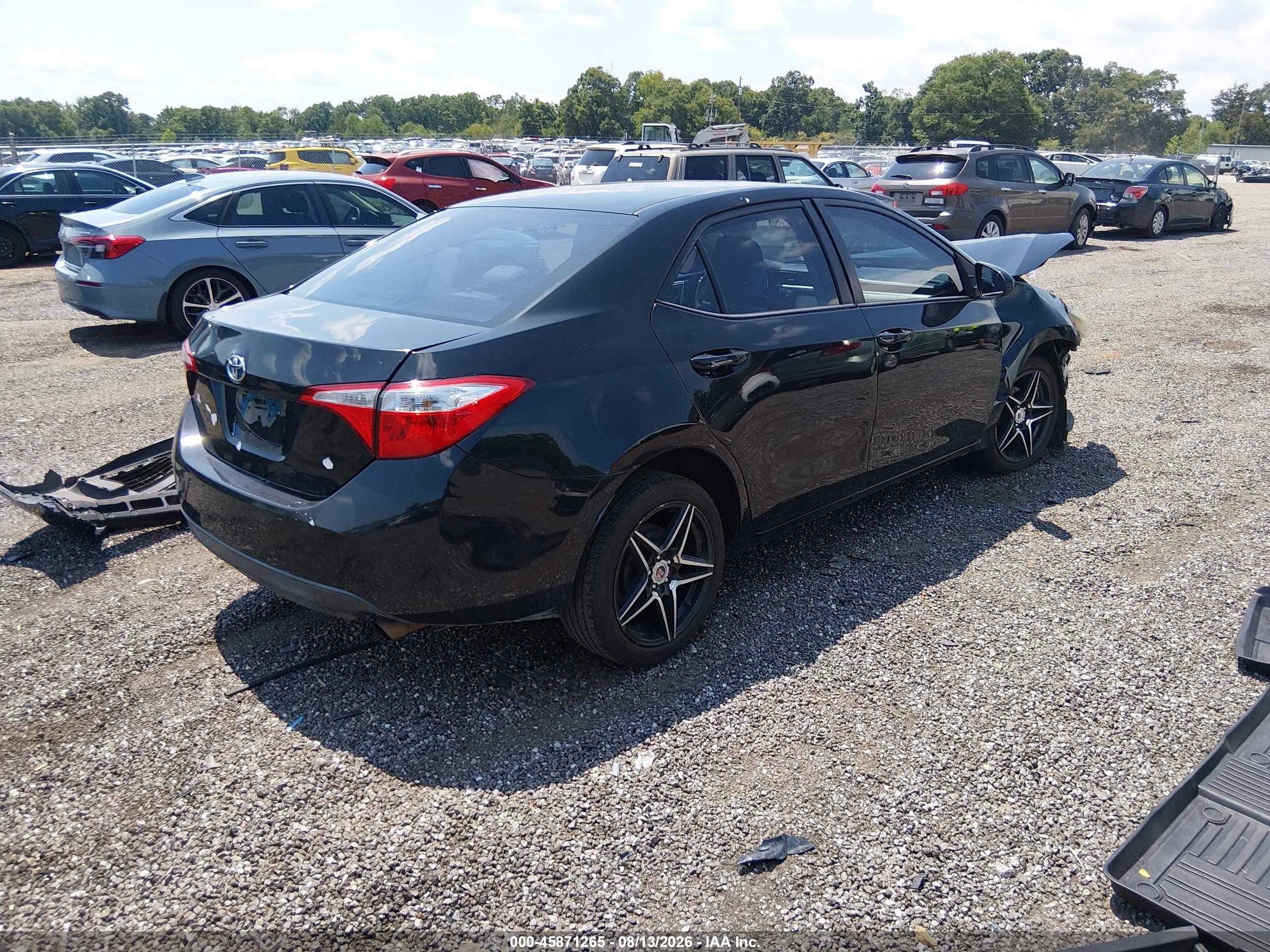 2015 Toyota Corolla Le Black vin: 5YFBURHE5FP222310