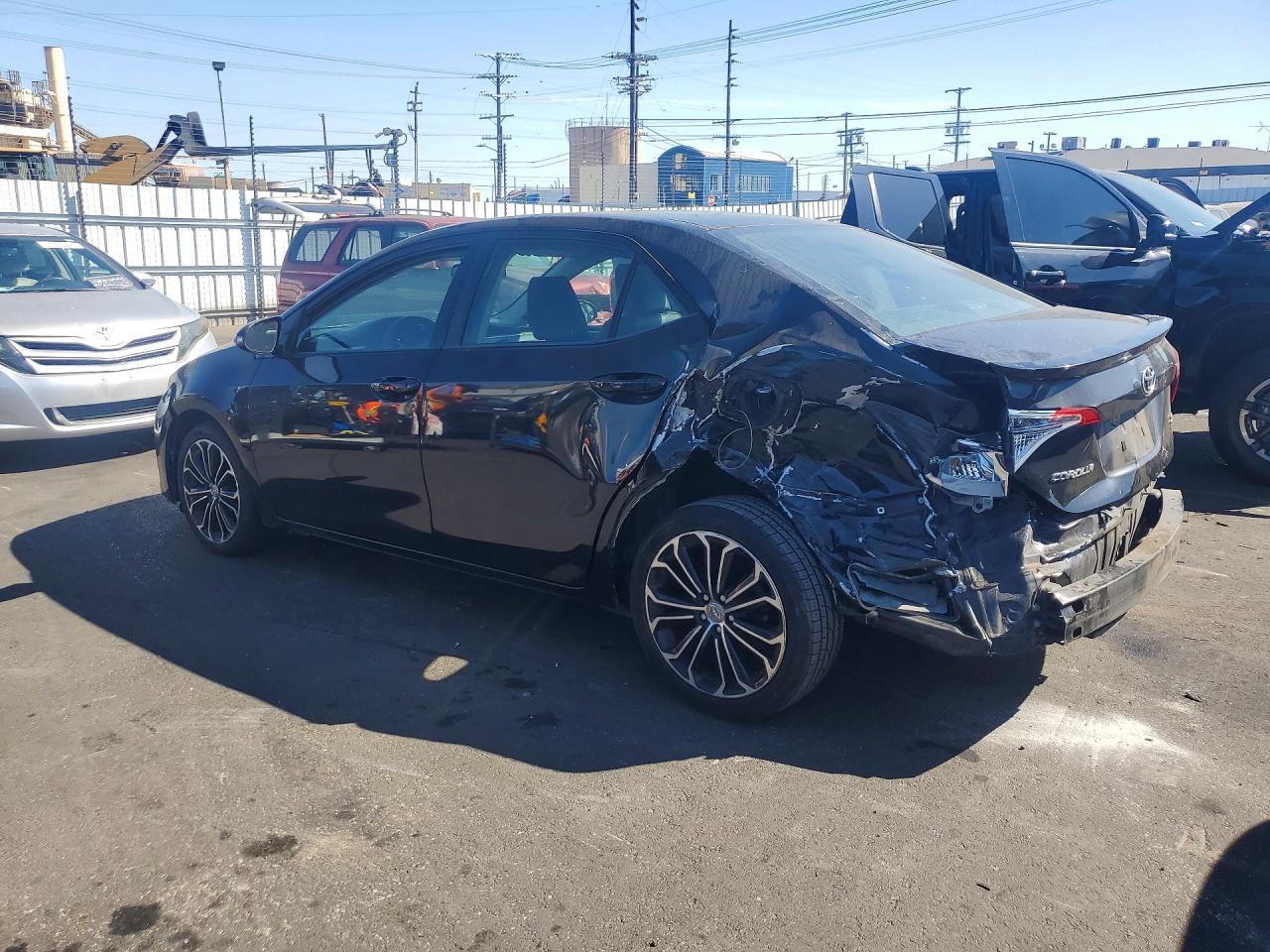 2015 Toyota Corolla S Plus Black vin: 5YFBURHE5FP223263