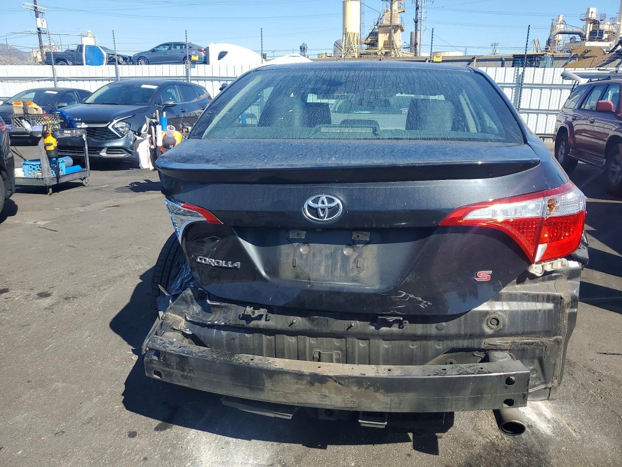 2015 Toyota Corolla S Plus Black vin: 5YFBURHE5FP223263