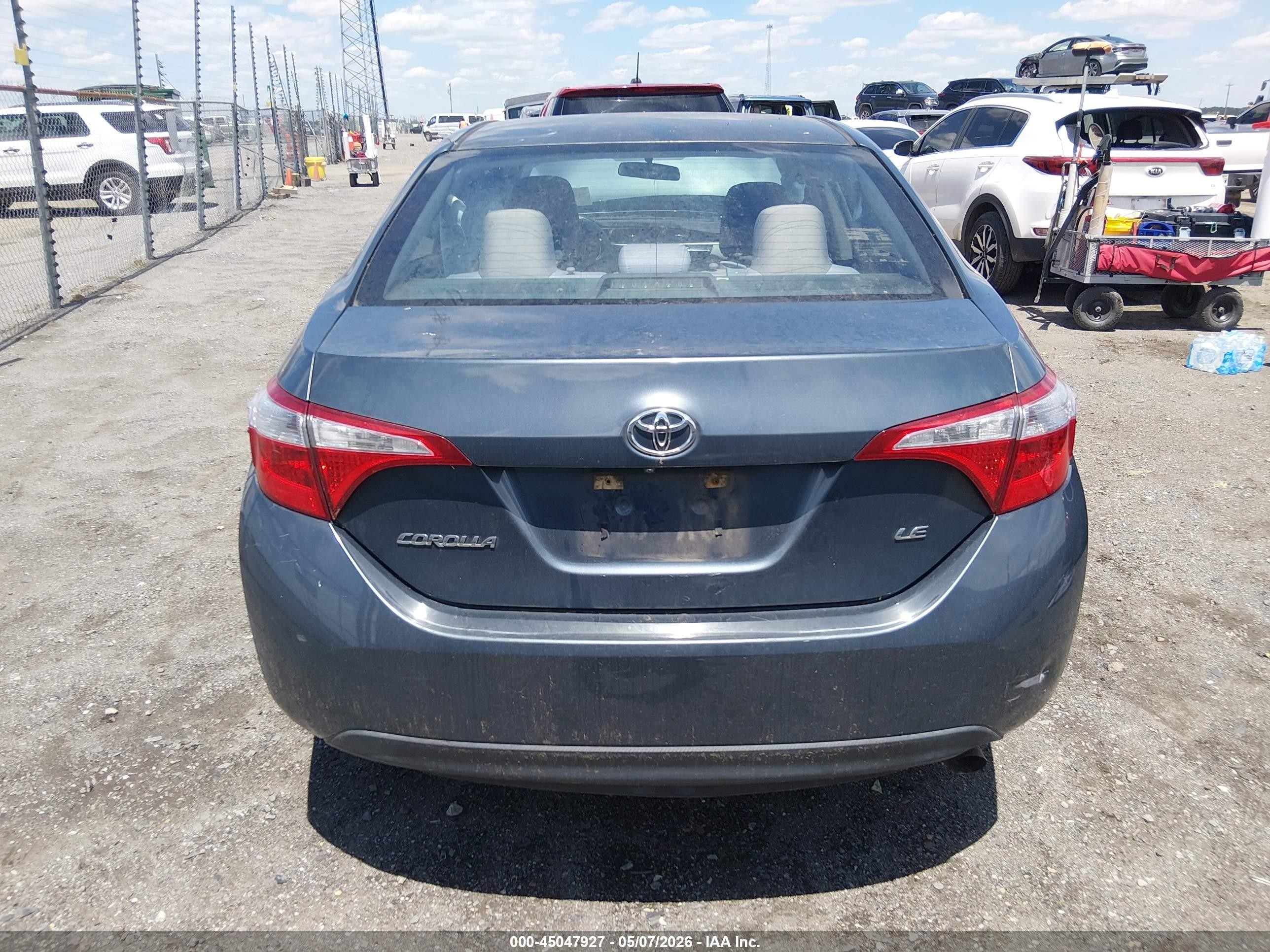 2015 Toyota Corolla Le Синий vin: 5YFBURHE5FP229516