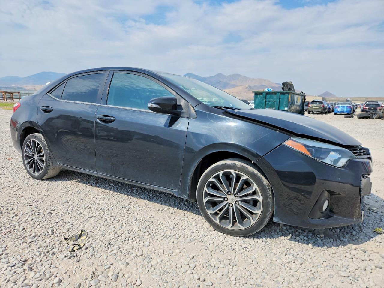 2015 Toyota Corolla S Plus Black vin: 5YFBURHE5FP240533
