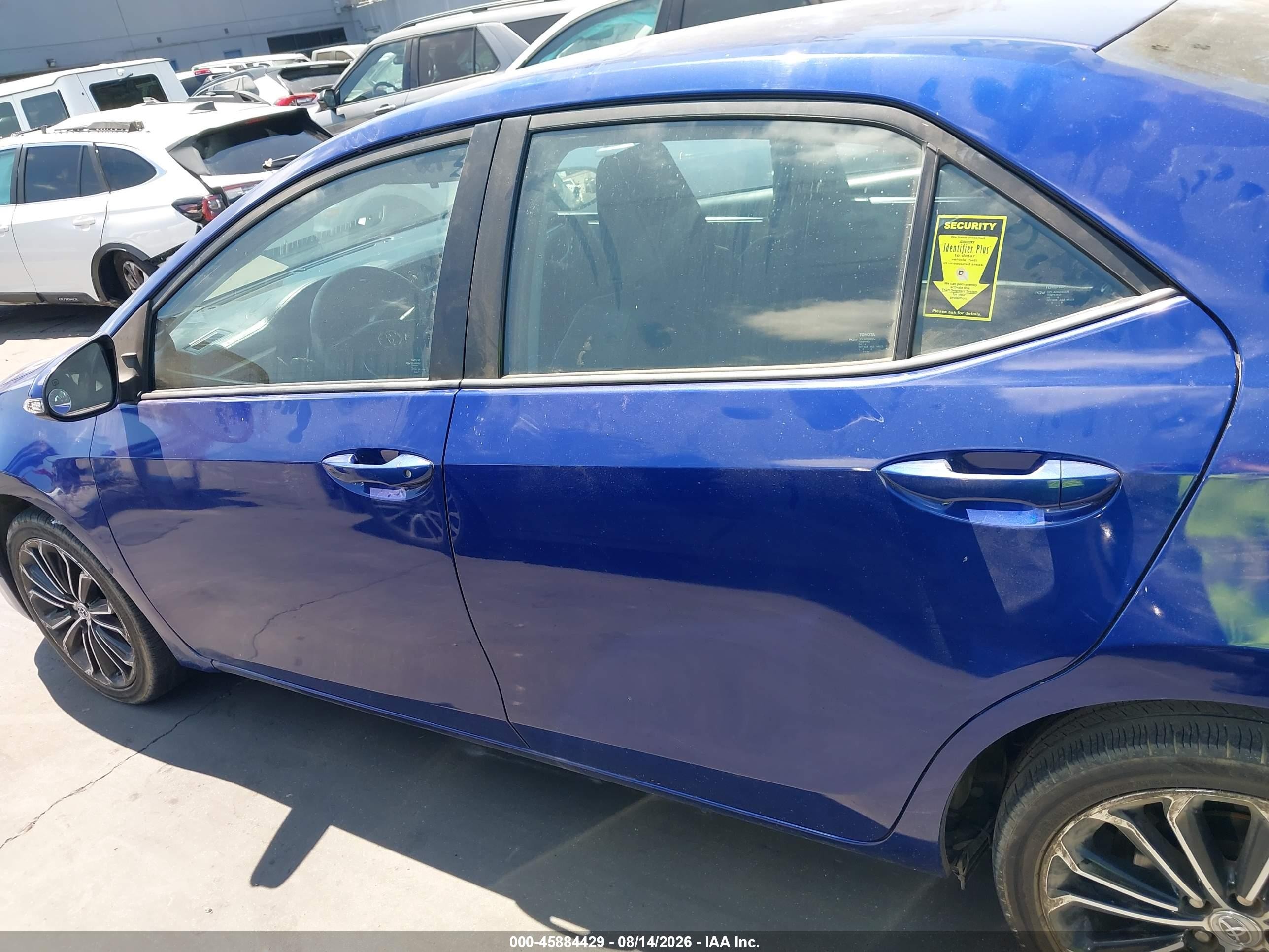 2015 Toyota Corolla S Plus Blue vin: 5YFBURHE5FP243979