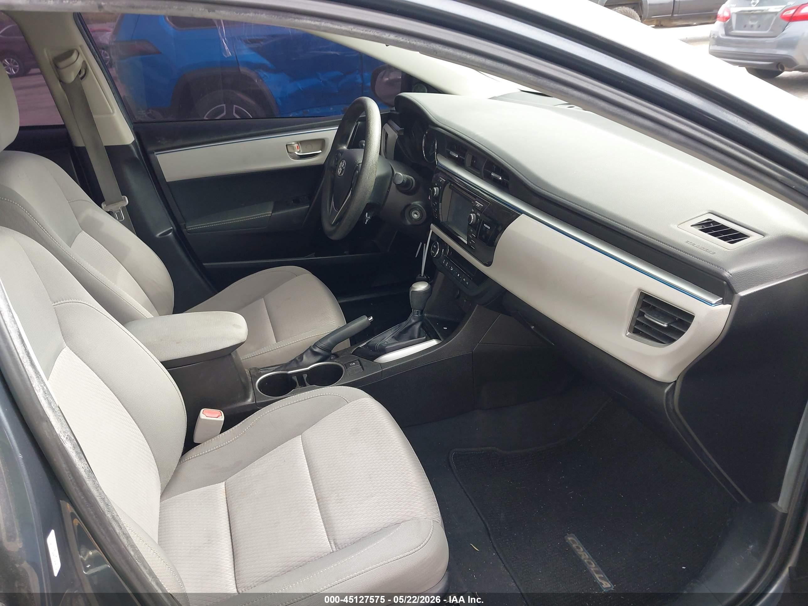 2015 Toyota Corolla Le Plus Gray vin: 5YFBURHE5FP264766
