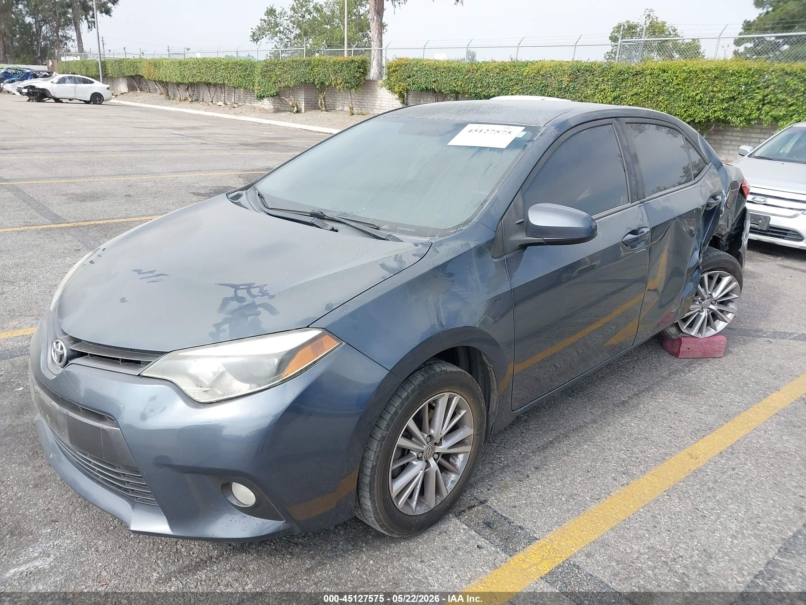 2015 Toyota Corolla Le Plus Gray vin: 5YFBURHE5FP264766