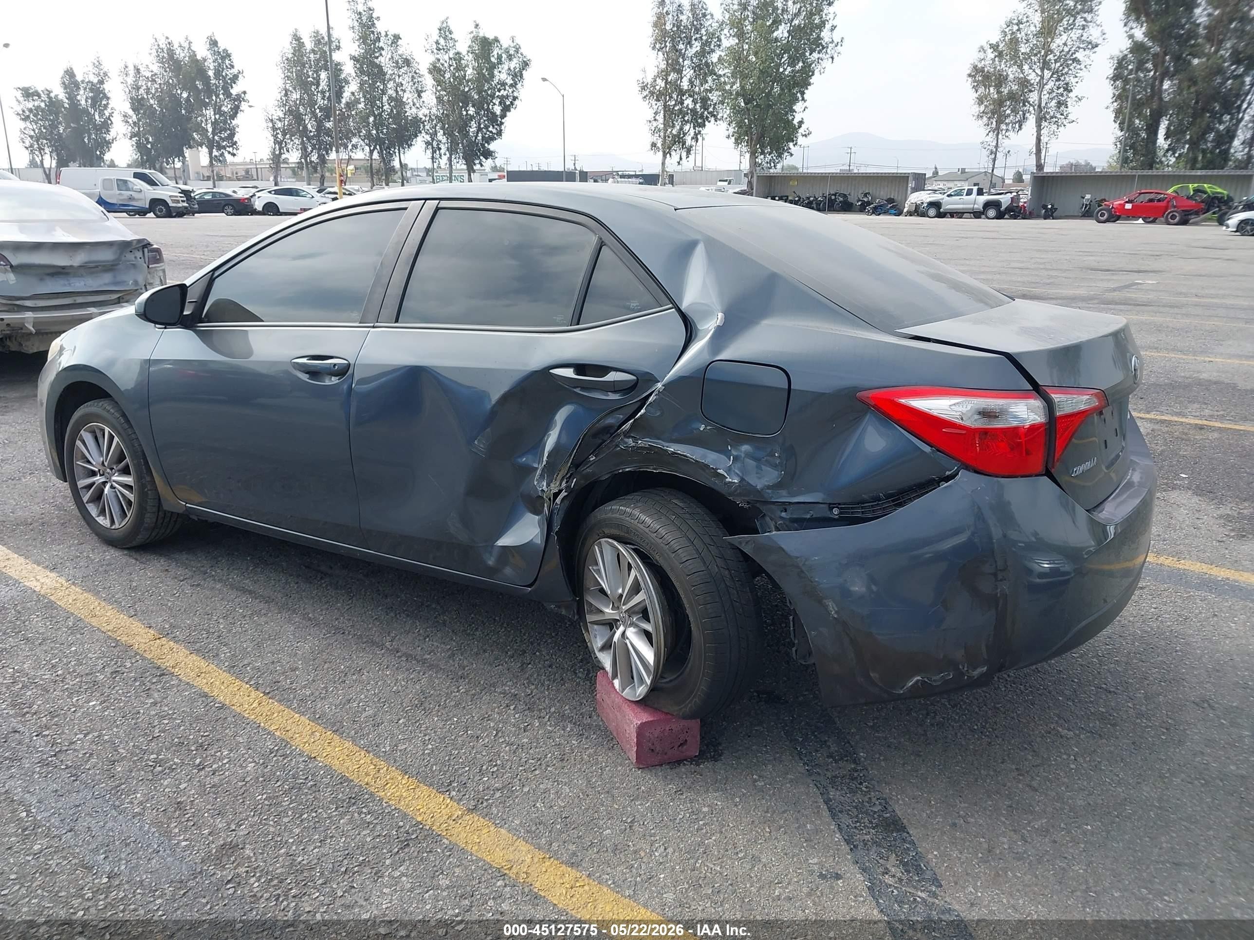 2015 Toyota Corolla Le Plus Gray vin: 5YFBURHE5FP264766