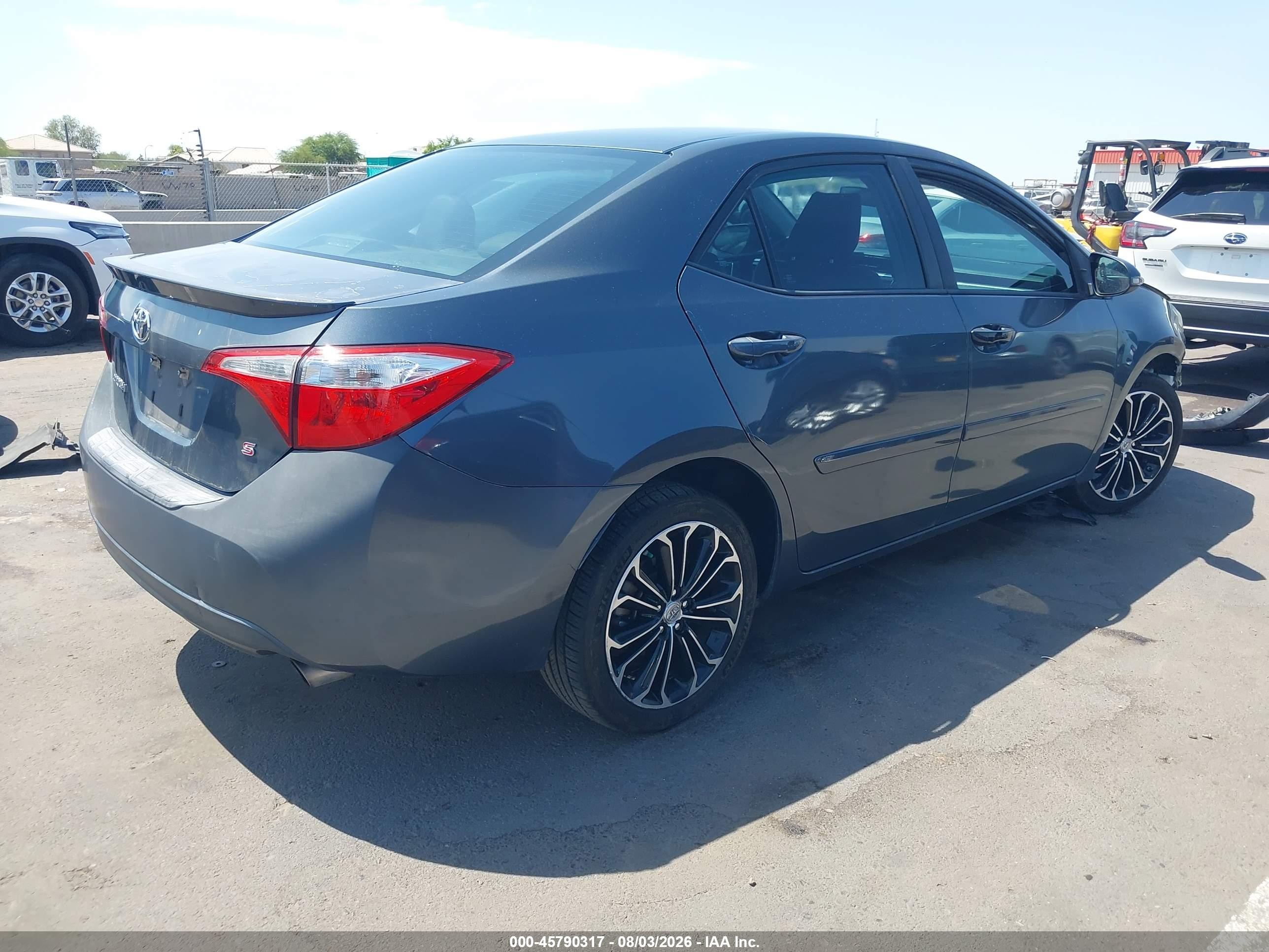 2015 Toyota Corolla S Plus Blue vin: 5YFBURHE5FP269742