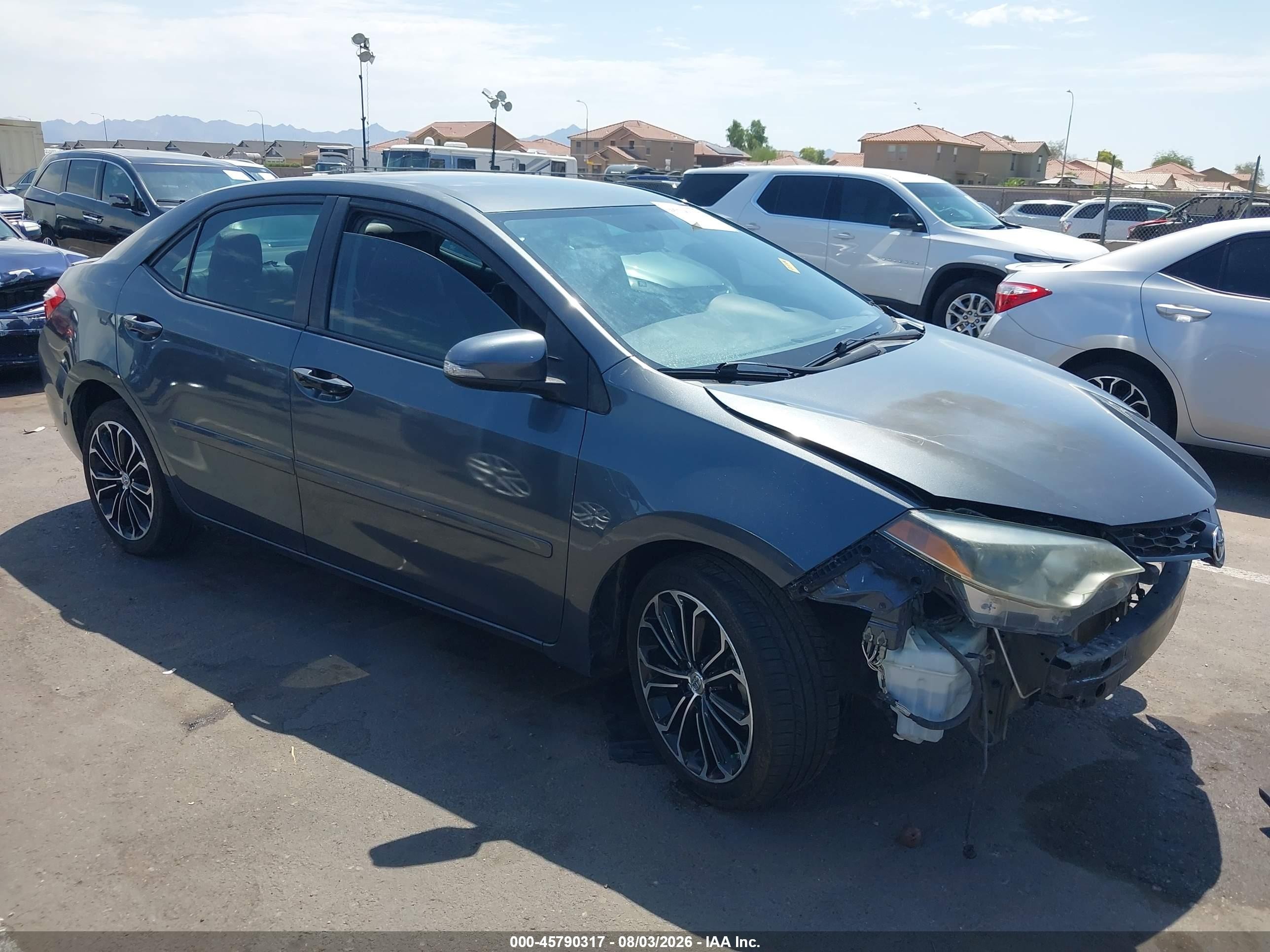 2015 Toyota Corolla S Plus Blue vin: 5YFBURHE5FP269742