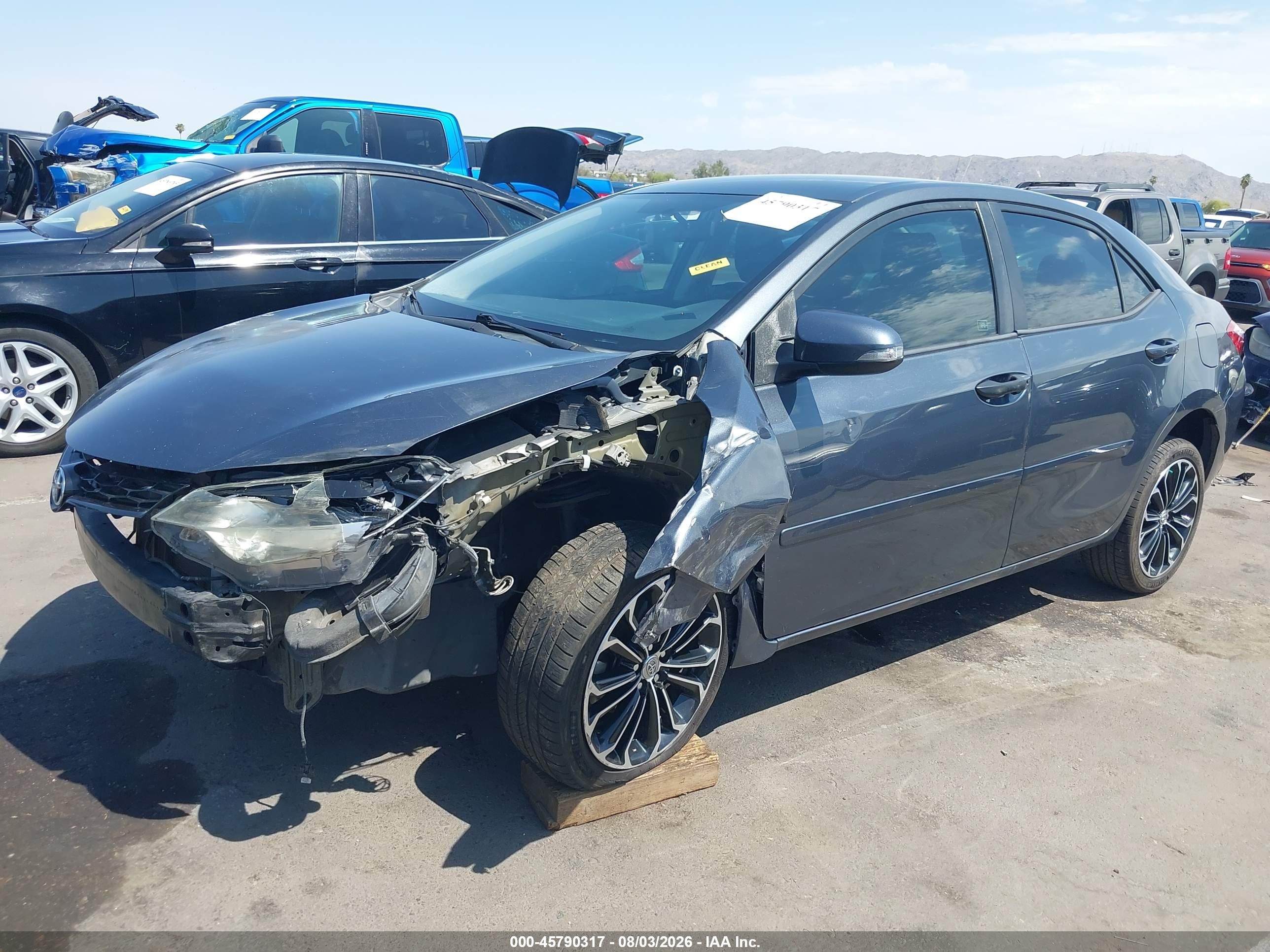 2015 Toyota Corolla S Plus Blue vin: 5YFBURHE5FP269742
