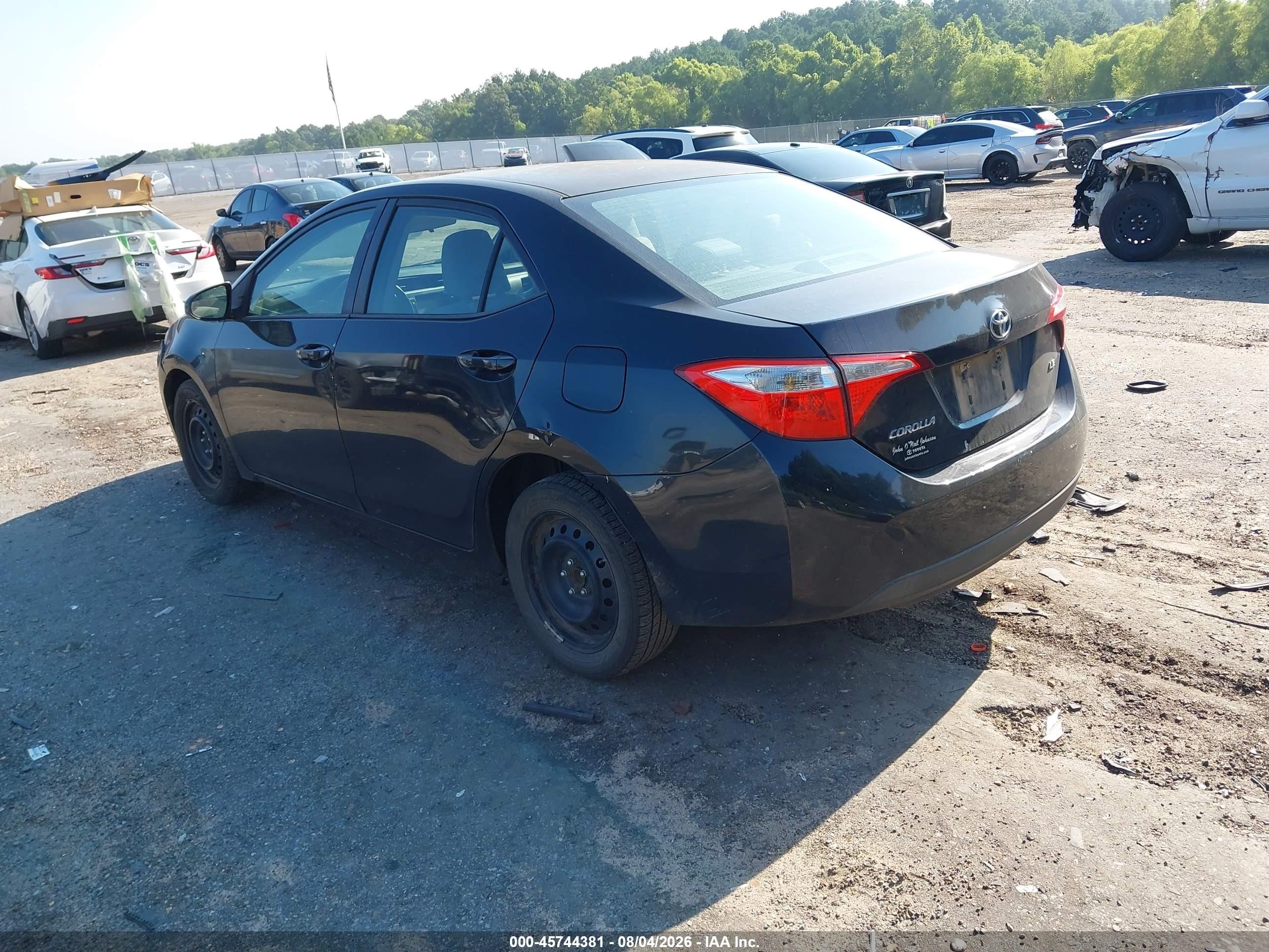 2015 Toyota Corolla Le Black vin: 5YFBURHE5FP295256
