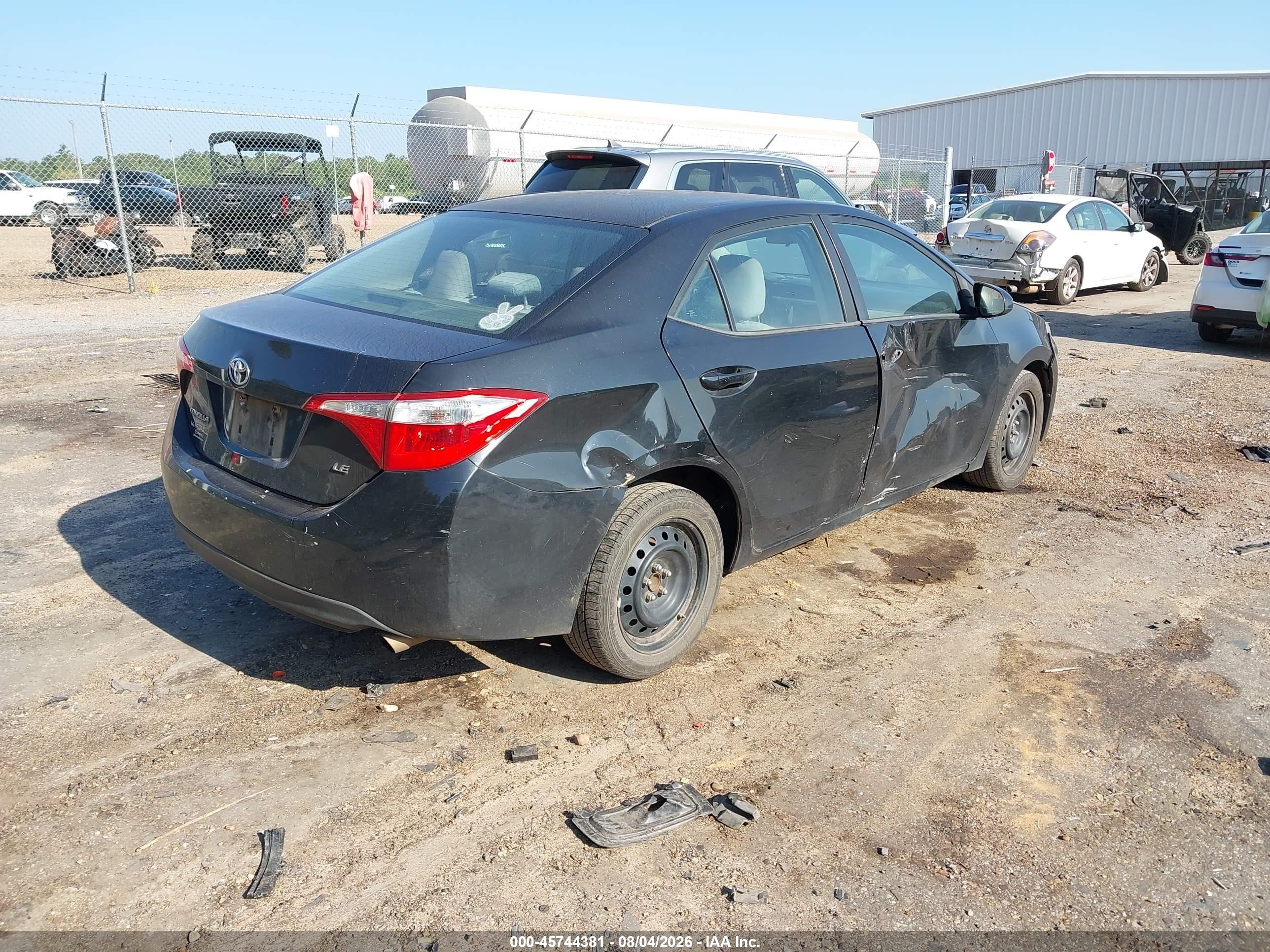 2015 Toyota Corolla Le Black vin: 5YFBURHE5FP295256