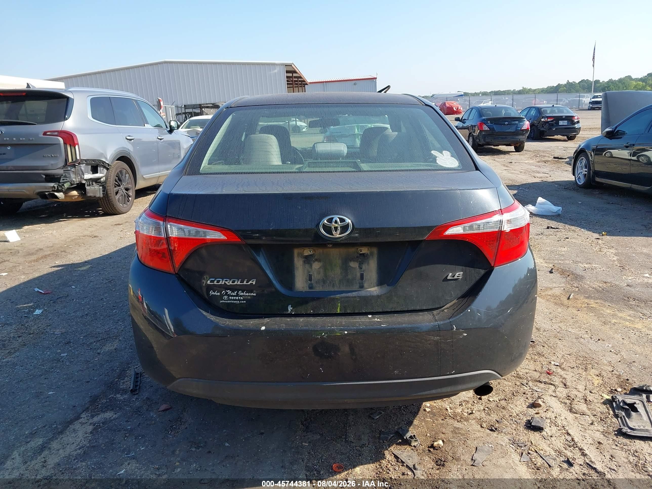 2015 Toyota Corolla Le Black vin: 5YFBURHE5FP295256