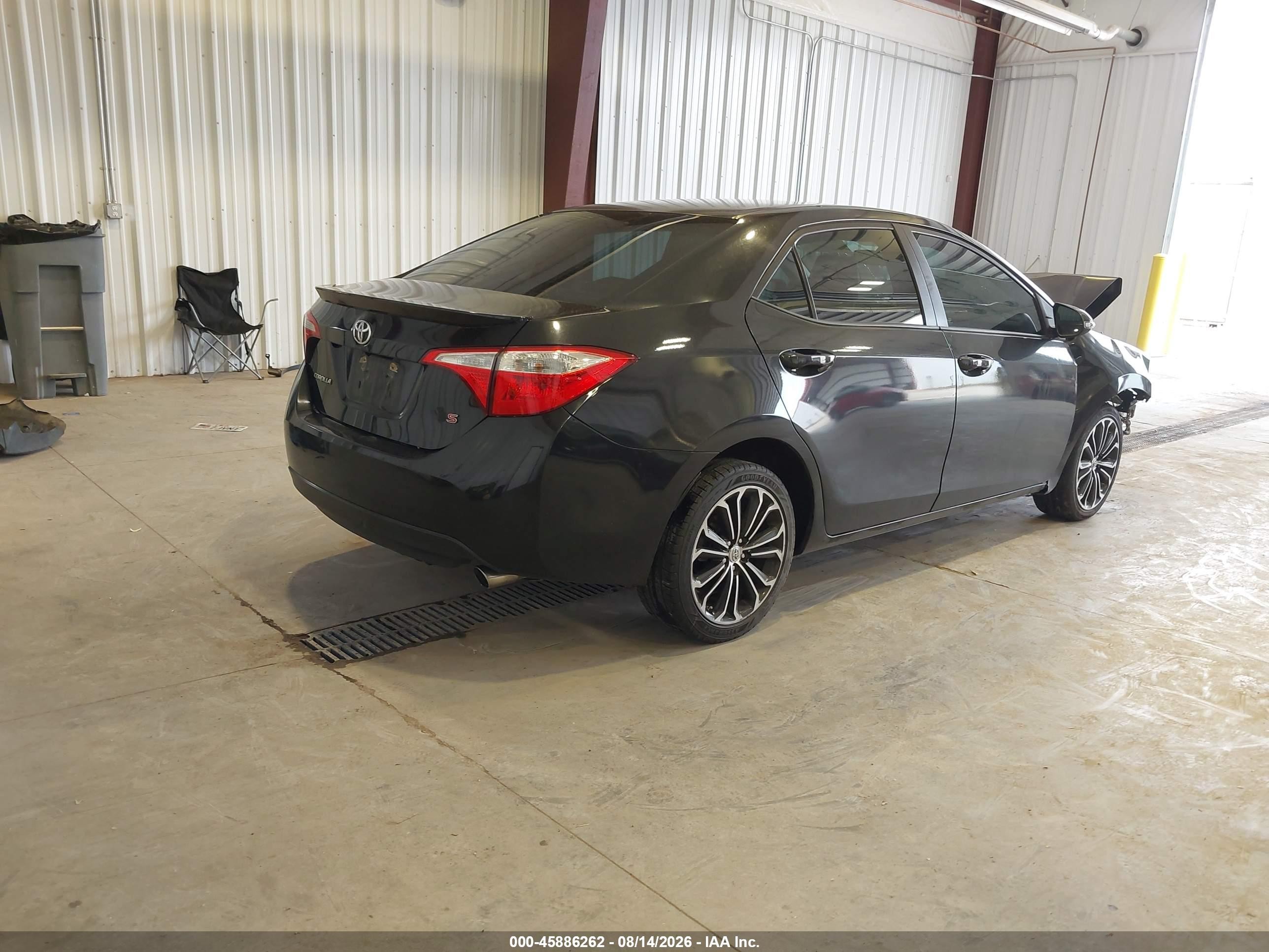 2015 Toyota Corolla S Plus Black vin: 5YFBURHE5FP299310