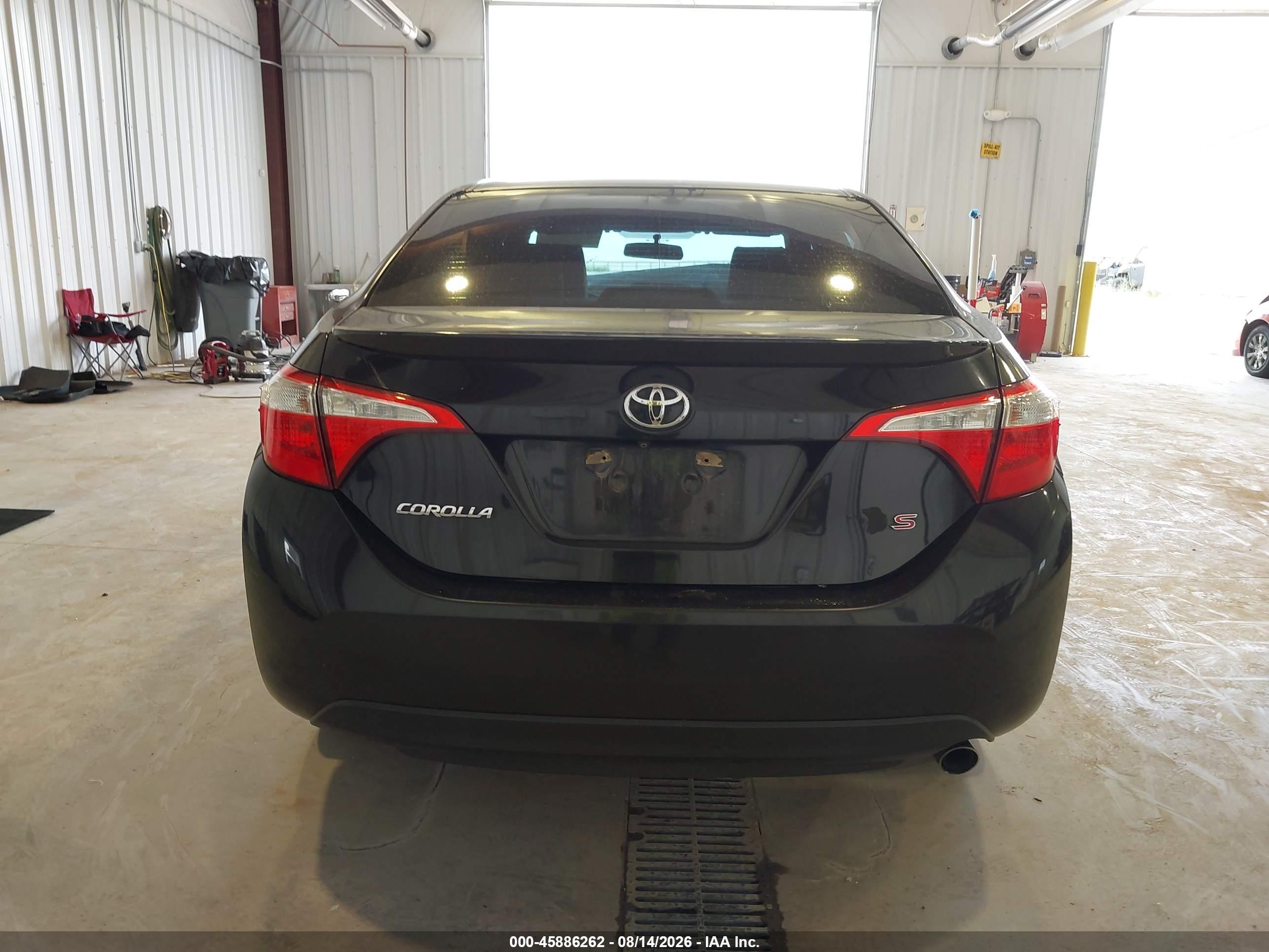 2015 Toyota Corolla S Plus Black vin: 5YFBURHE5FP299310
