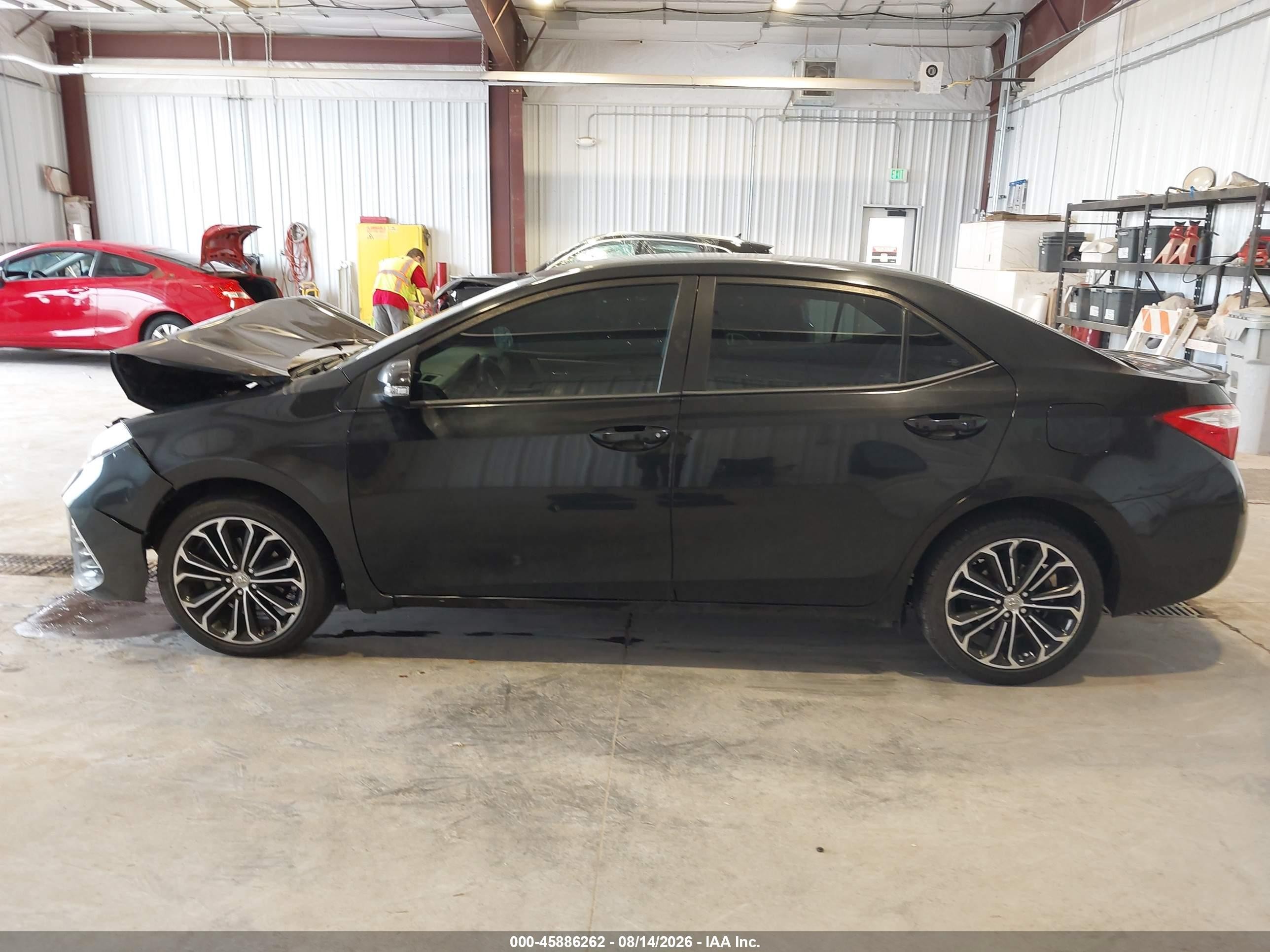 2015 Toyota Corolla S Plus Black vin: 5YFBURHE5FP299310