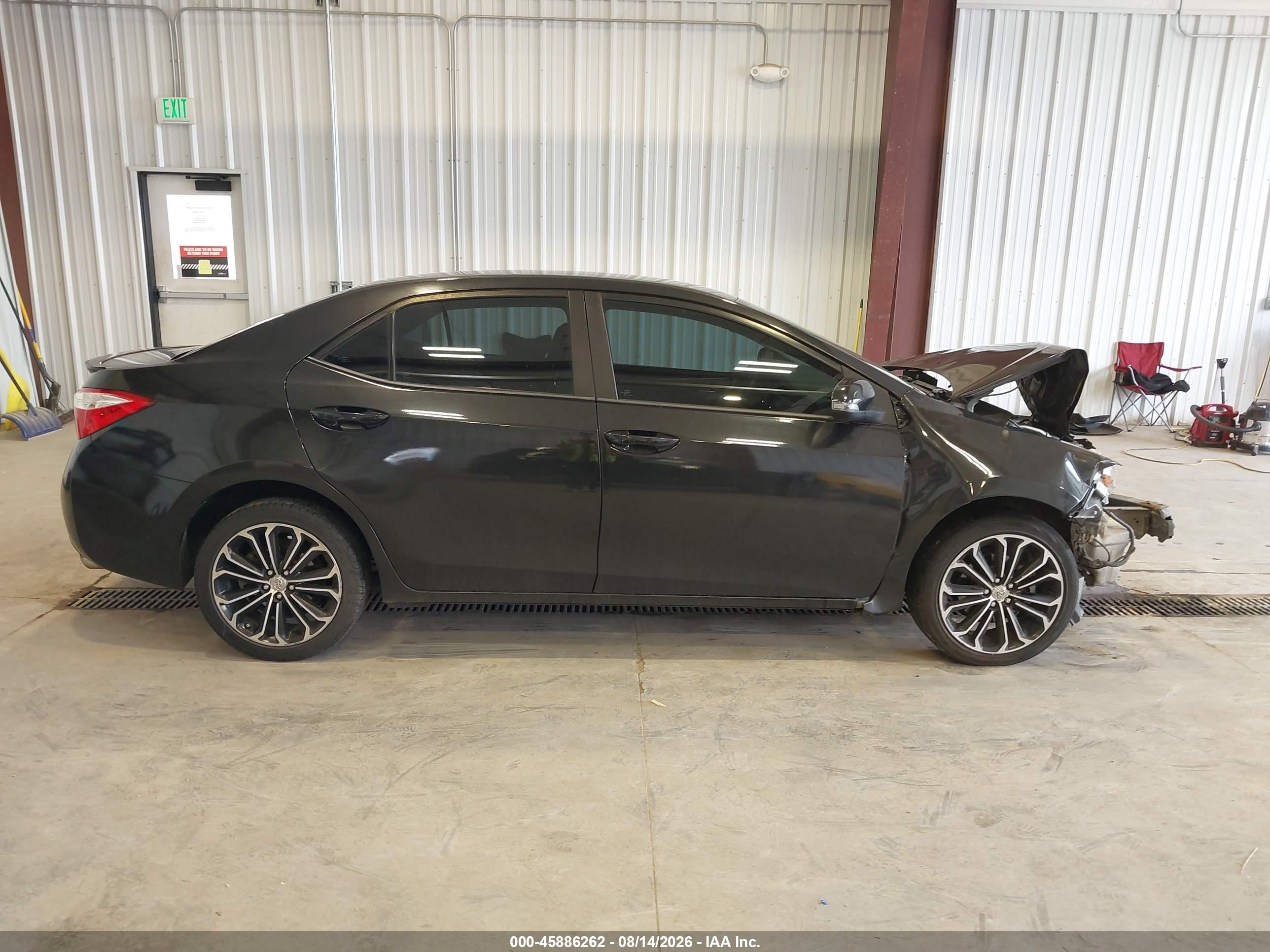2015 Toyota Corolla S Plus Black vin: 5YFBURHE5FP299310