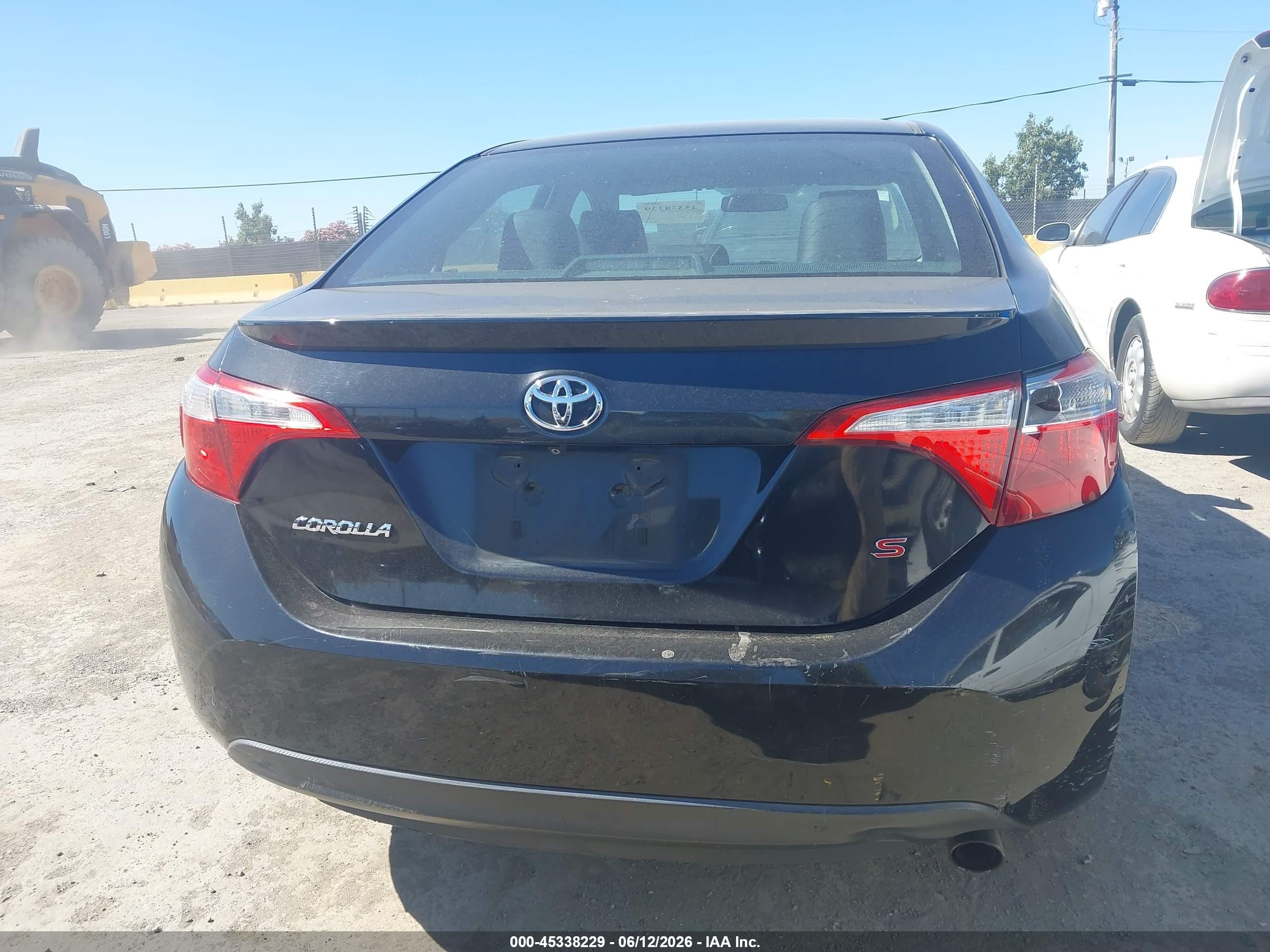 2015 Toyota Corolla S Plus Черный vin: 5YFBURHE5FP315974