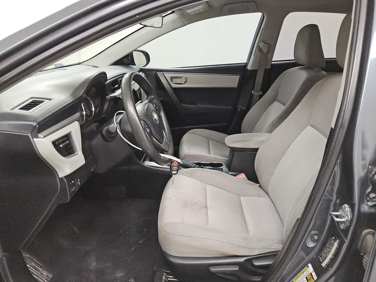 2015 Toyota Corolla Le Gray vin: 5YFBURHE5FP319619 Damage: Left Front Seat Cushion, Stained, Permanent