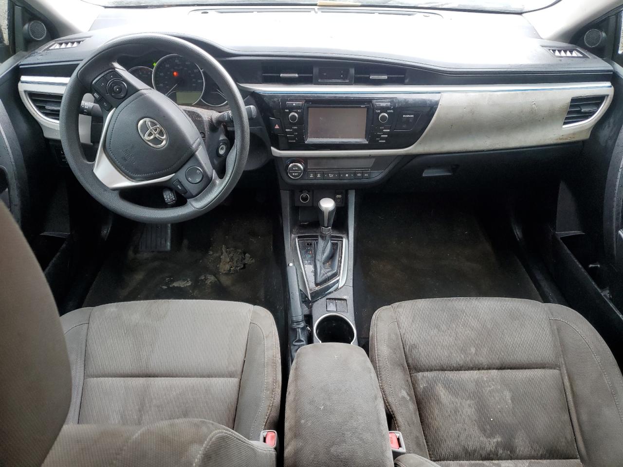 2015 Toyota Corolla Le Silver vin: 5YFBURHE5FP327820 Damage: Front Center Armrest, Stained, Permanent