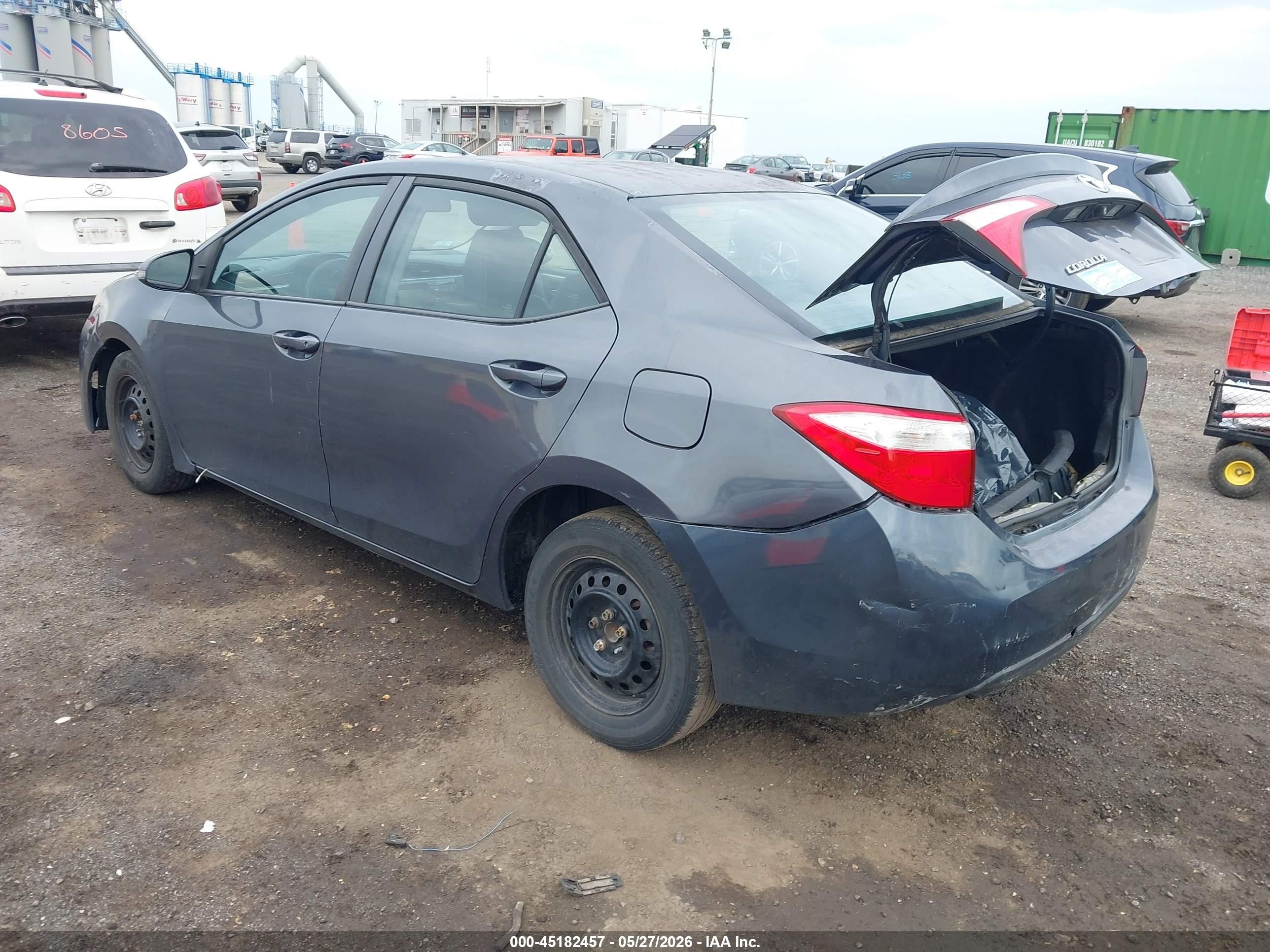 2015 Toyota Corolla S Plus Gray vin: 5YFBURHE5FP332838