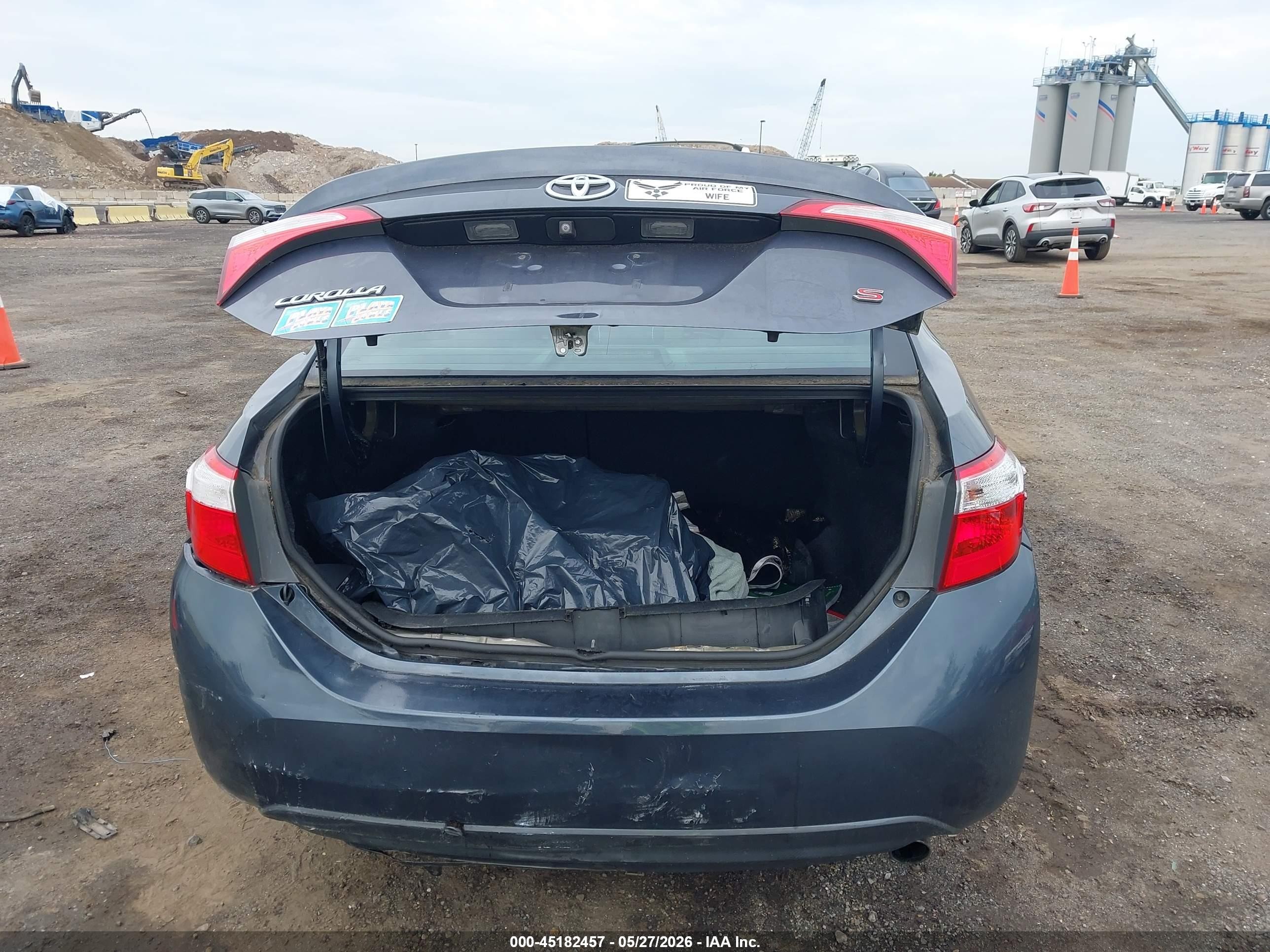 2015 Toyota Corolla S Plus Gray vin: 5YFBURHE5FP332838