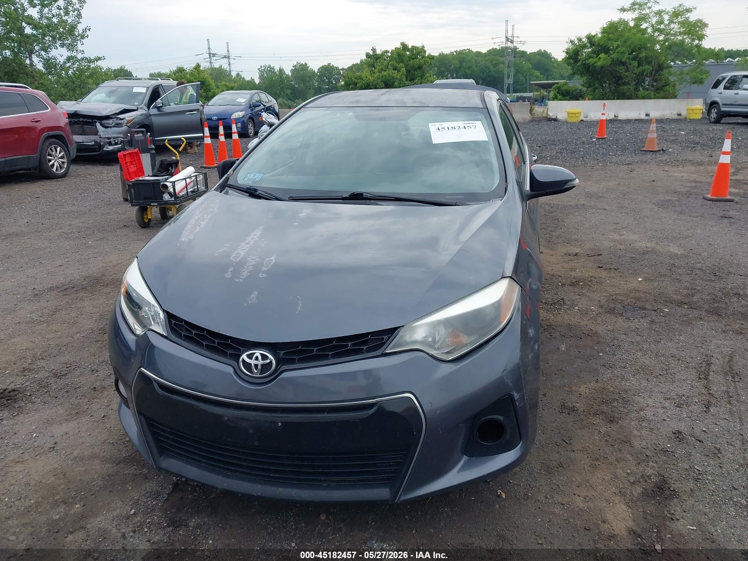 2015 Toyota Corolla S Plus Gray vin: 5YFBURHE5FP332838