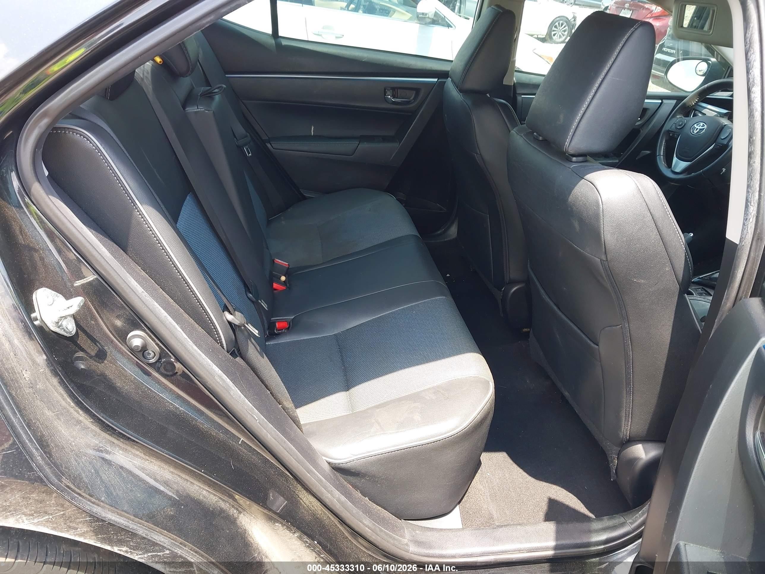 2015 Toyota Corolla S Plus Black vin: 5YFBURHE5FP340647