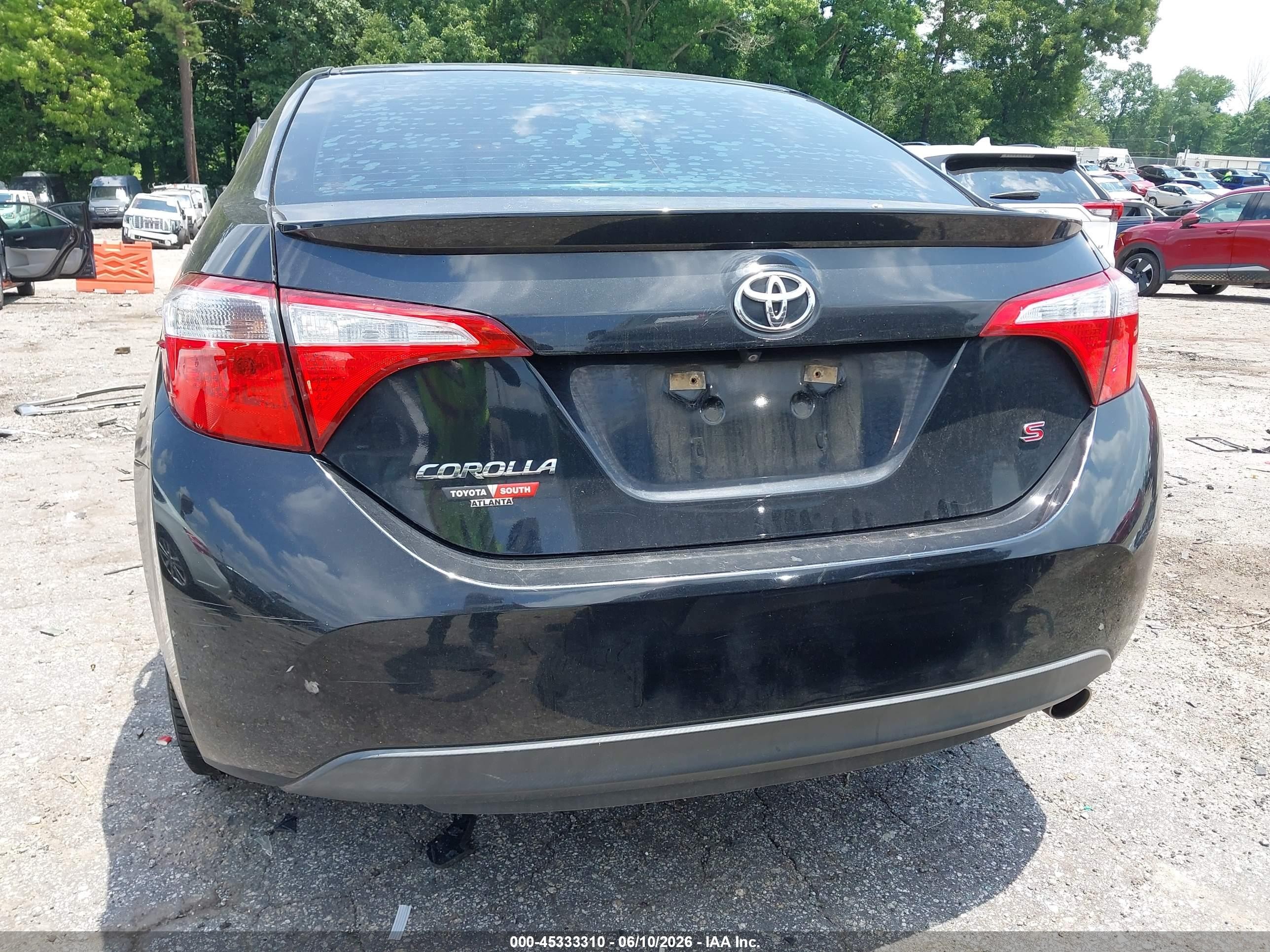 2015 Toyota Corolla S Plus Black vin: 5YFBURHE5FP340647