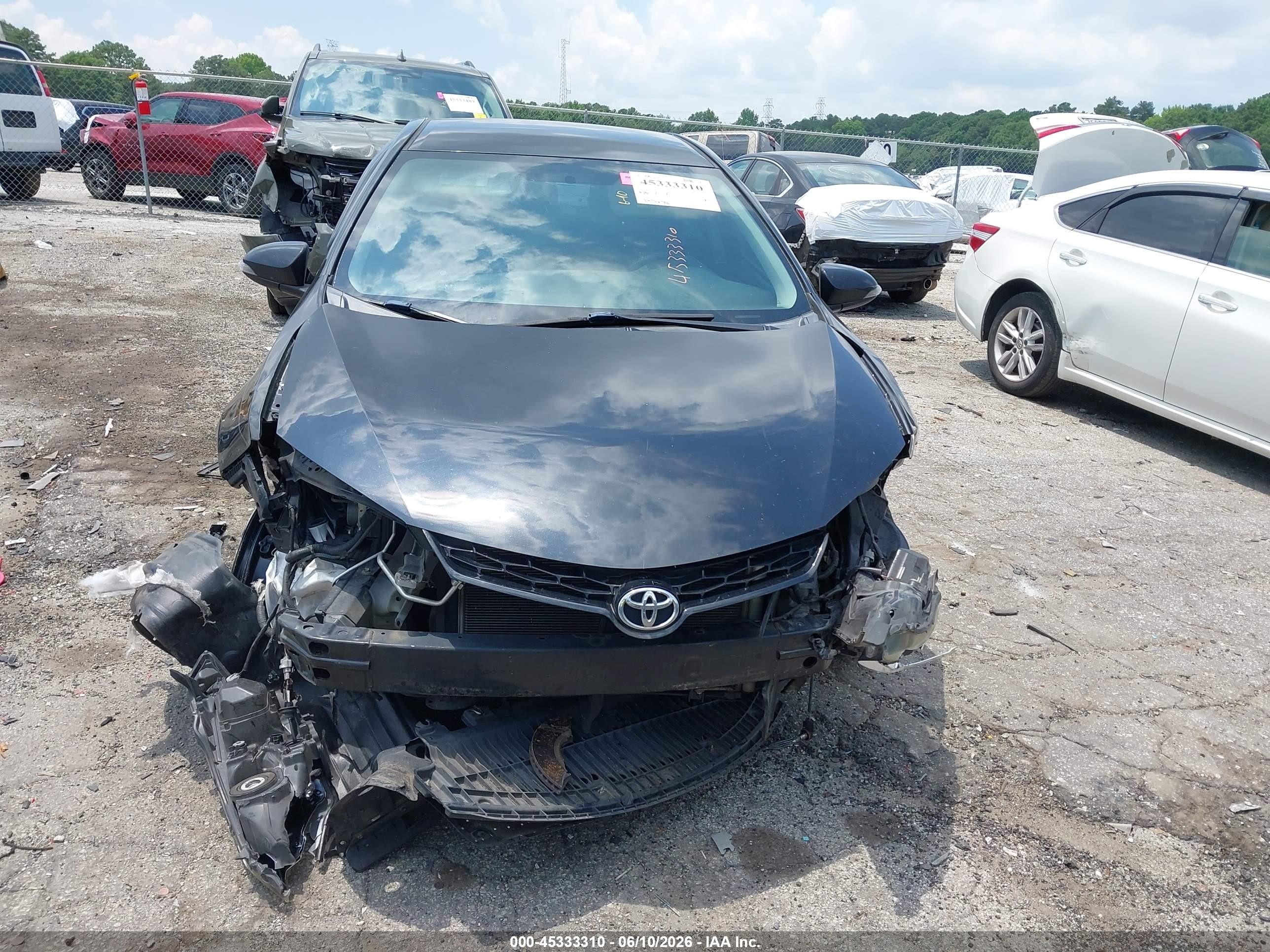2015 Toyota Corolla S Plus Black vin: 5YFBURHE5FP340647