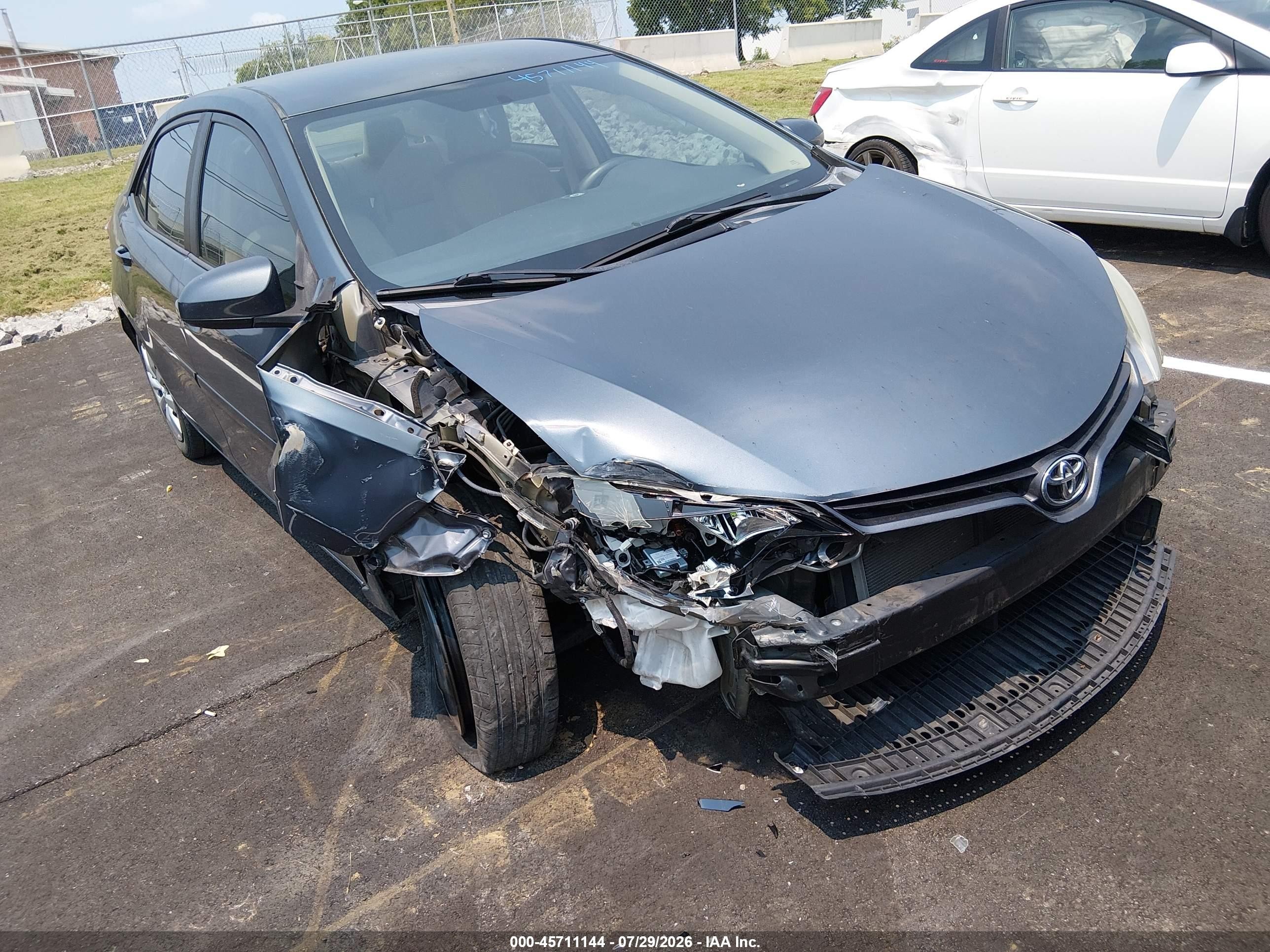 2015 Toyota Corolla Le Blue vin: 5YFBURHE5FP352037