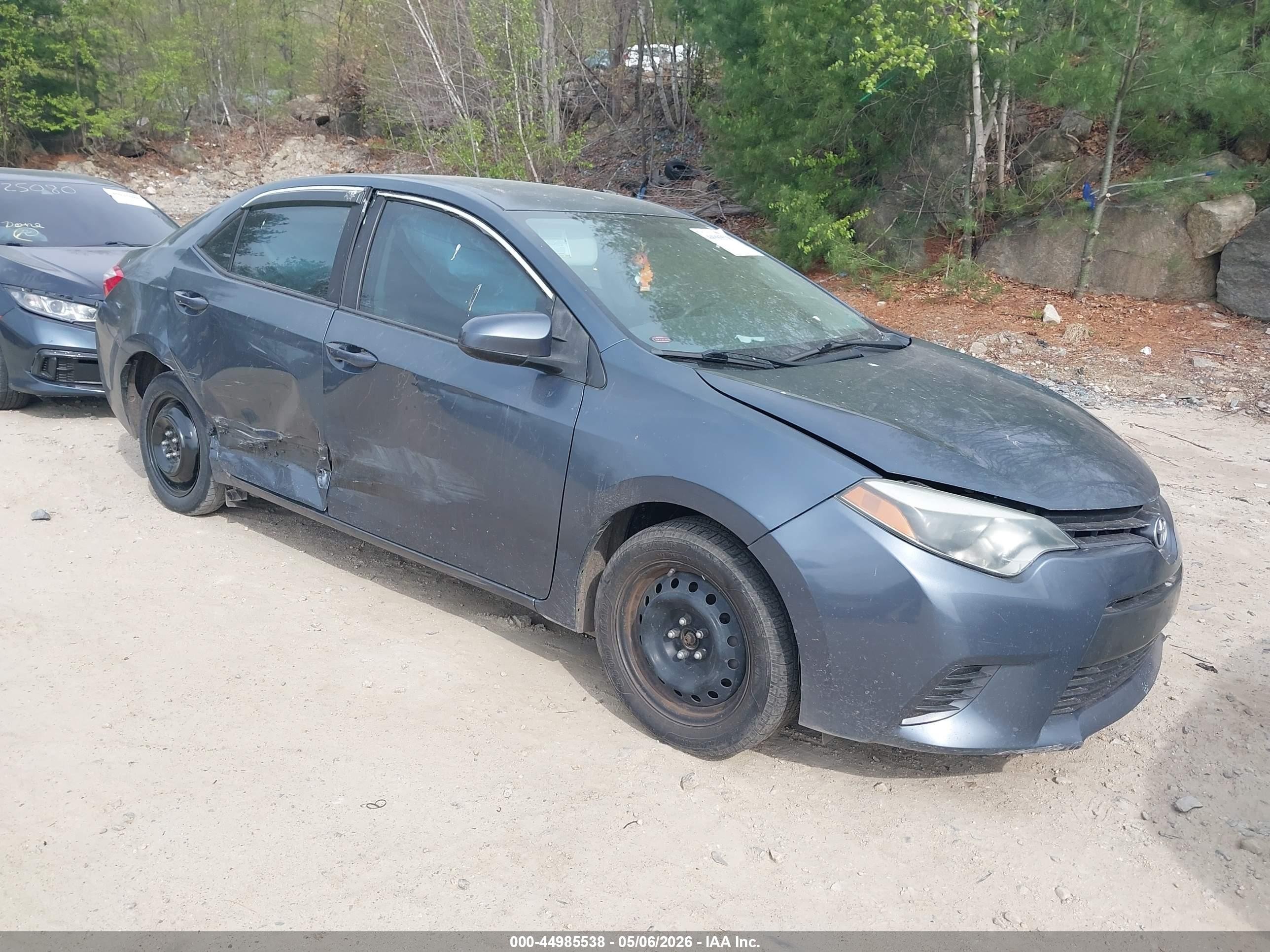 2015 Toyota Corolla Le Gray vin: 5YFBURHE5FP352880