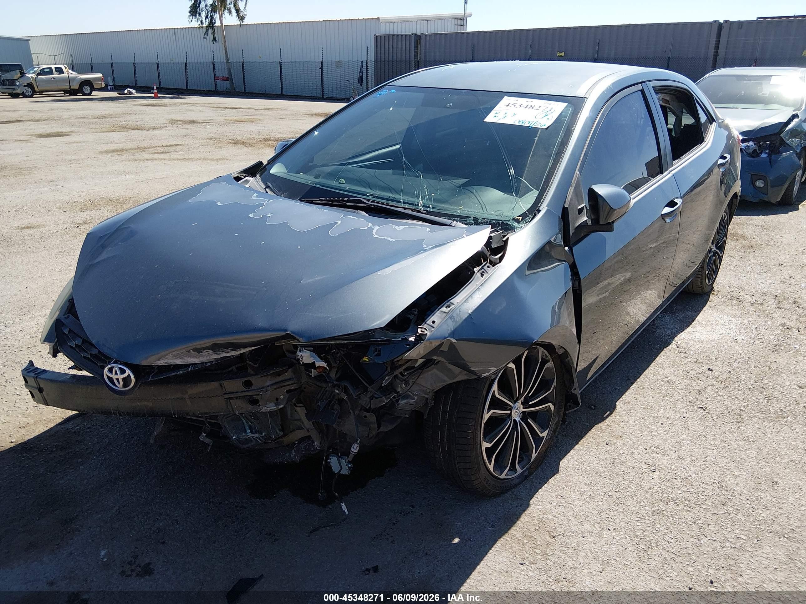2015 Toyota Corolla S Plus Gray vin: 5YFBURHE5FP354127
