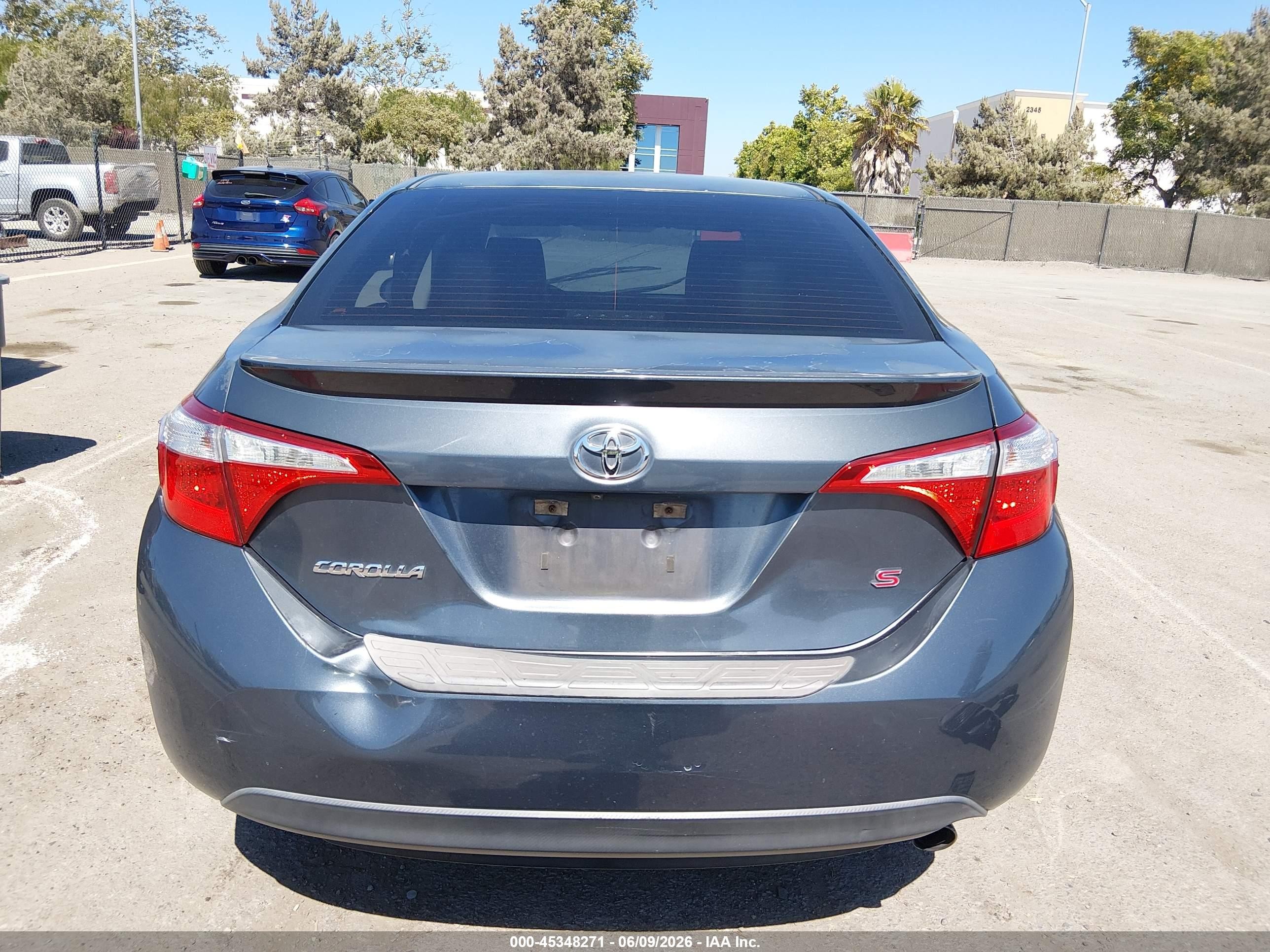 2015 Toyota Corolla S Plus Gray vin: 5YFBURHE5FP354127