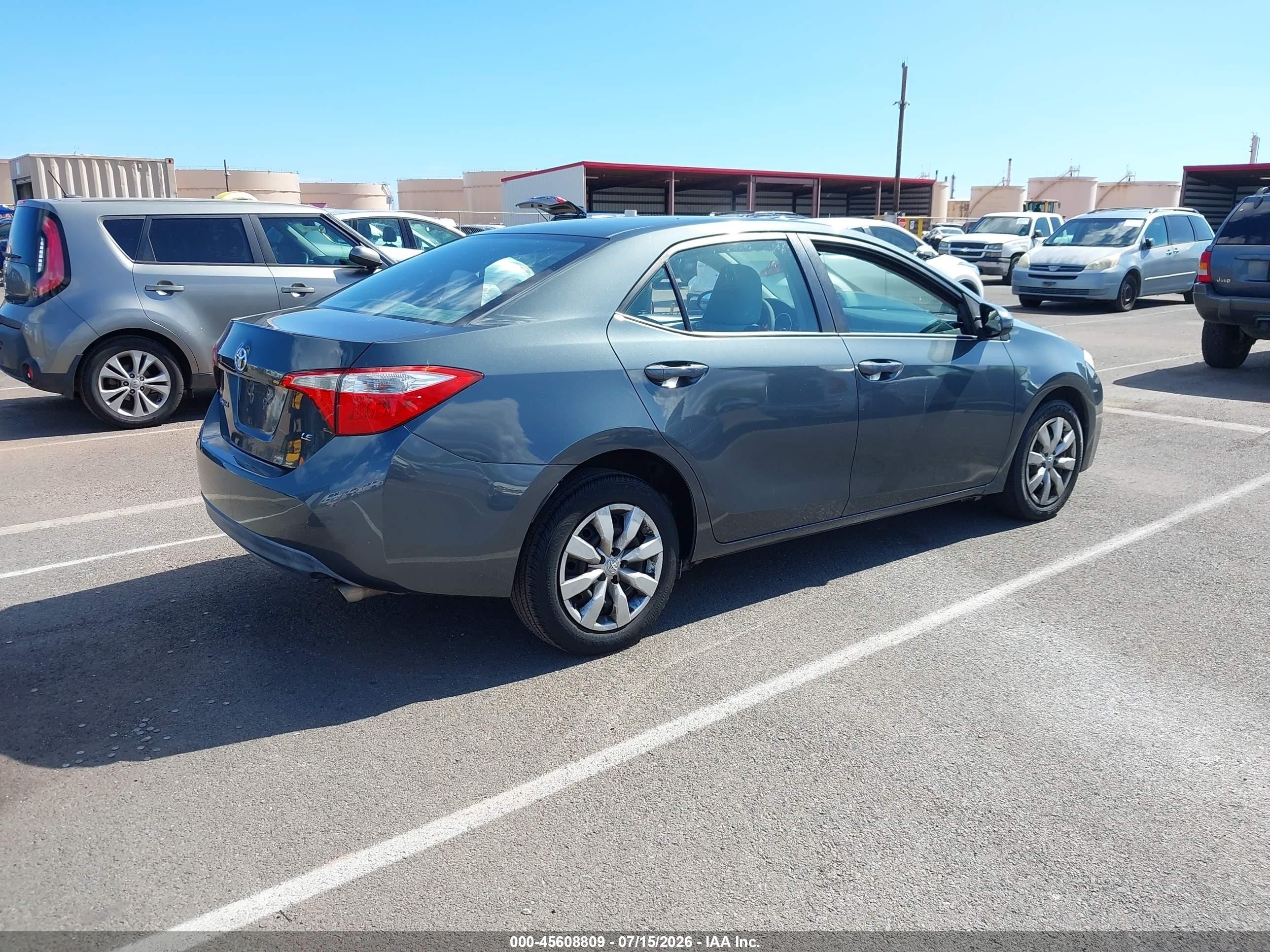 2014 Toyota Corolla Le/le Plus/le Premium Blue vin: 5YFBURHE6EP009221