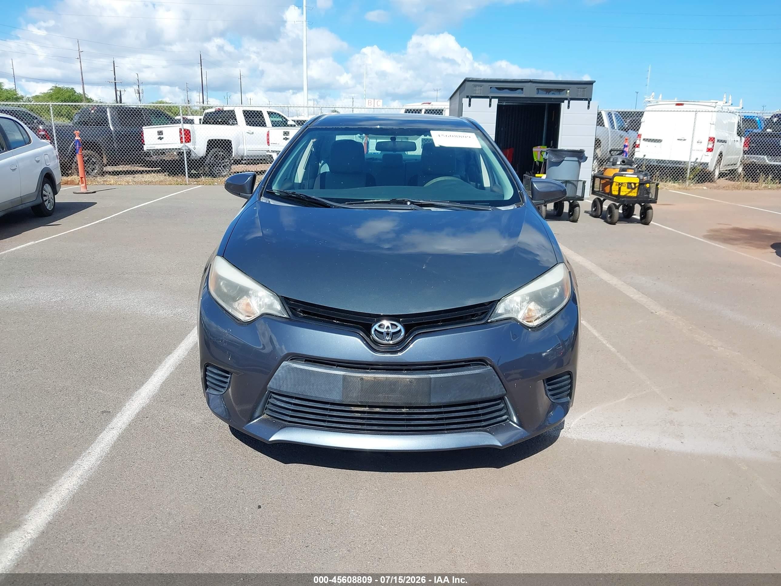 2014 Toyota Corolla Le/le Plus/le Premium Blue vin: 5YFBURHE6EP009221