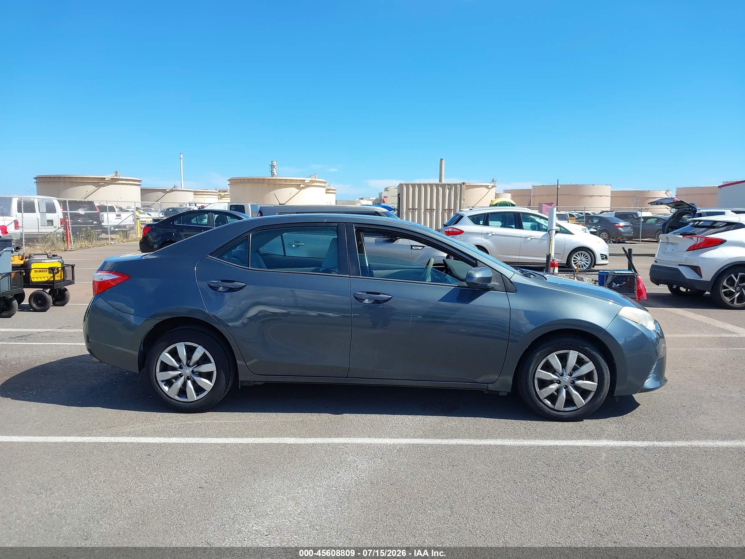 2014 Toyota Corolla Le/le Plus/le Premium Blue vin: 5YFBURHE6EP009221