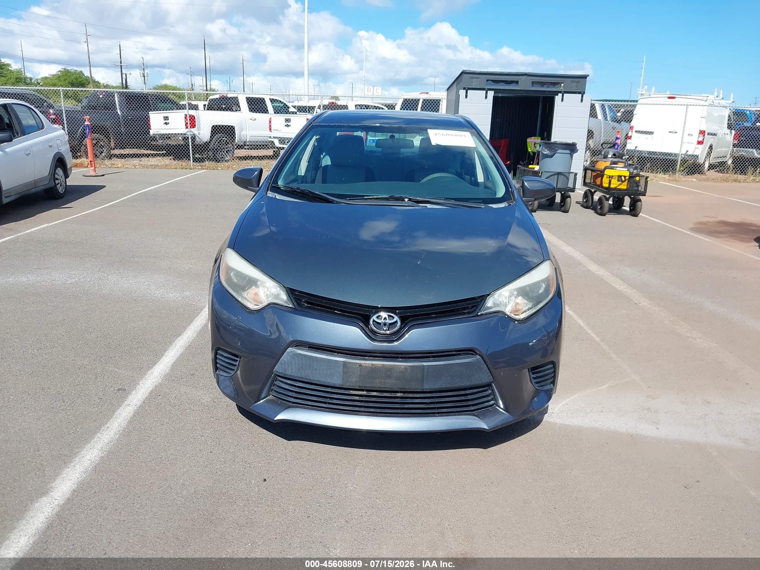 2014 Toyota Corolla Le/le Plus/le Premium Blue vin: 5YFBURHE6EP009221