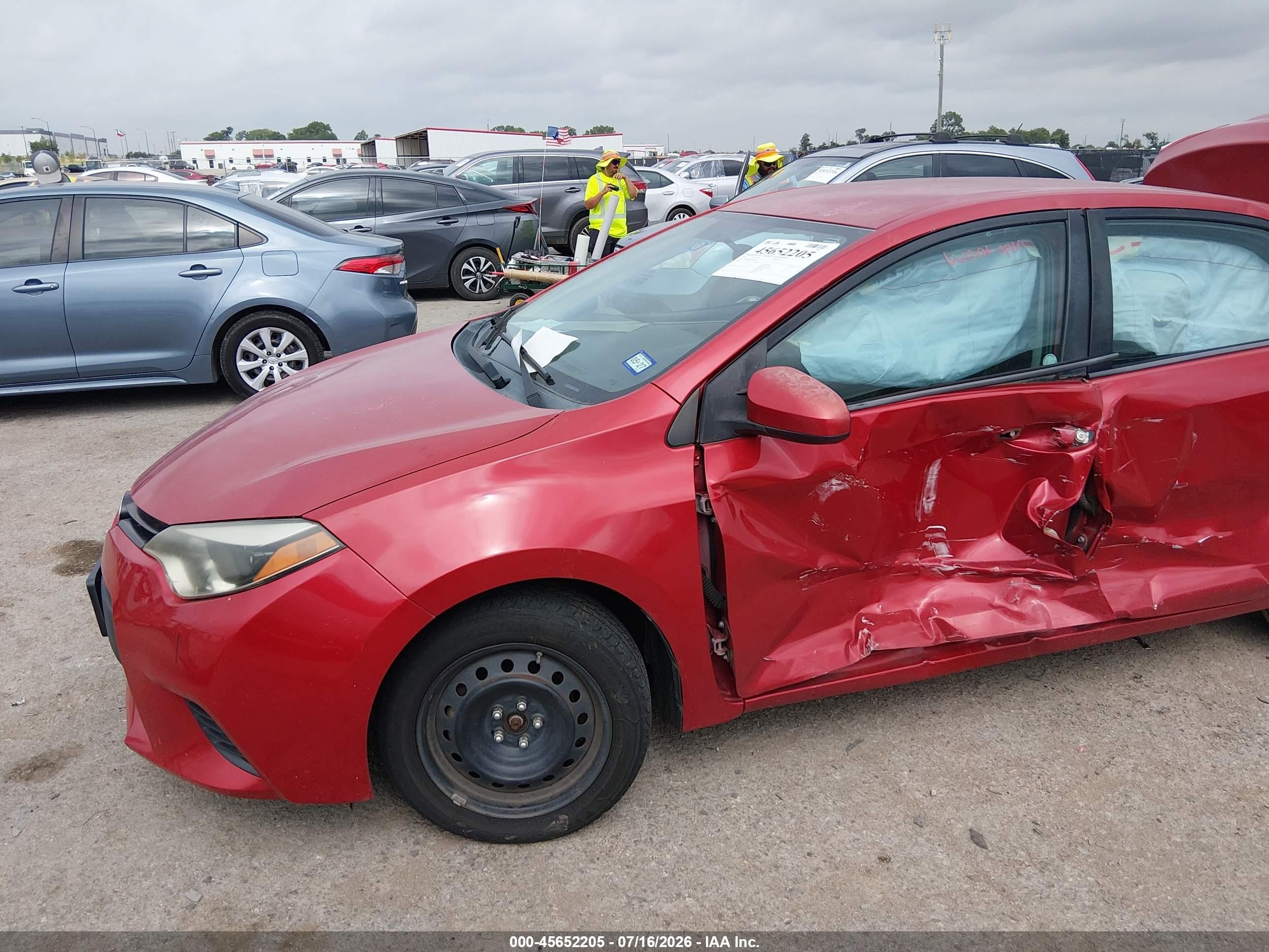 2014 Toyota Corolla Le Красный vin: 5YFBURHE6EP069919