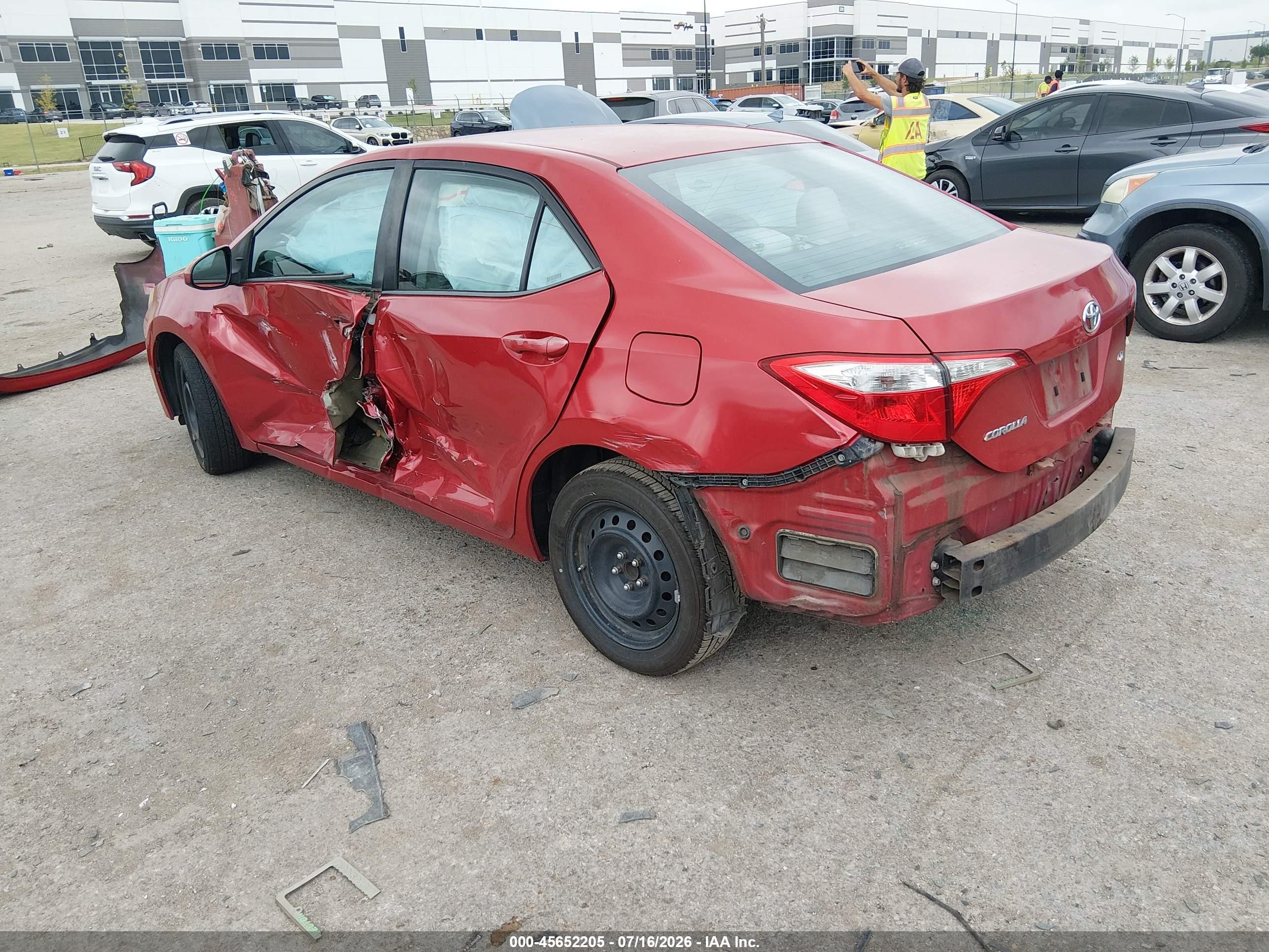 2014 Toyota Corolla Le Красный vin: 5YFBURHE6EP069919